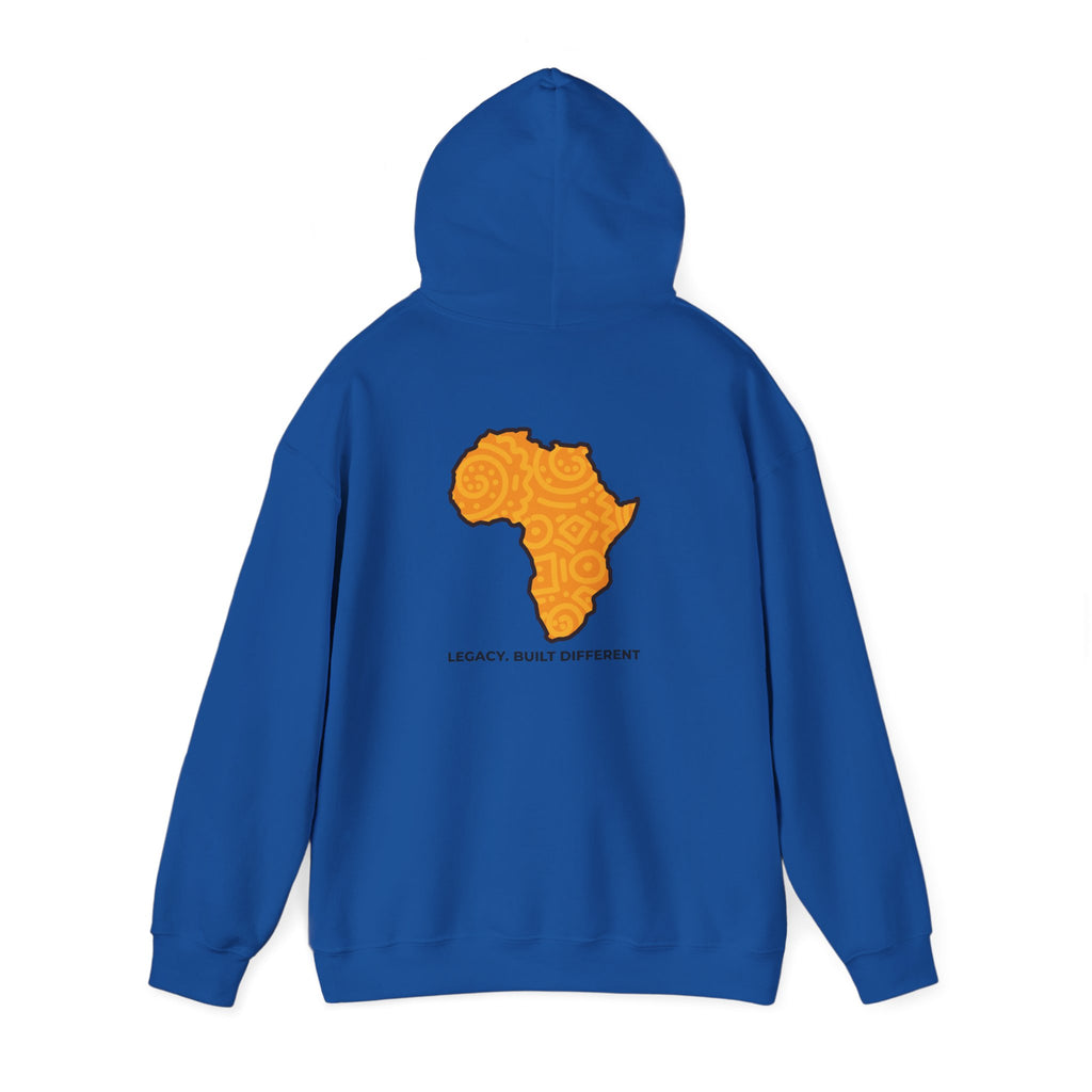 Africa Map Hoodie — "Legacy. Built Different." Printed Pullover