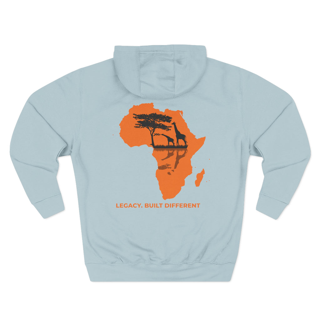 Africa Silhouette Hoodie — 'Legacy: Built Different' Graphic Pullover