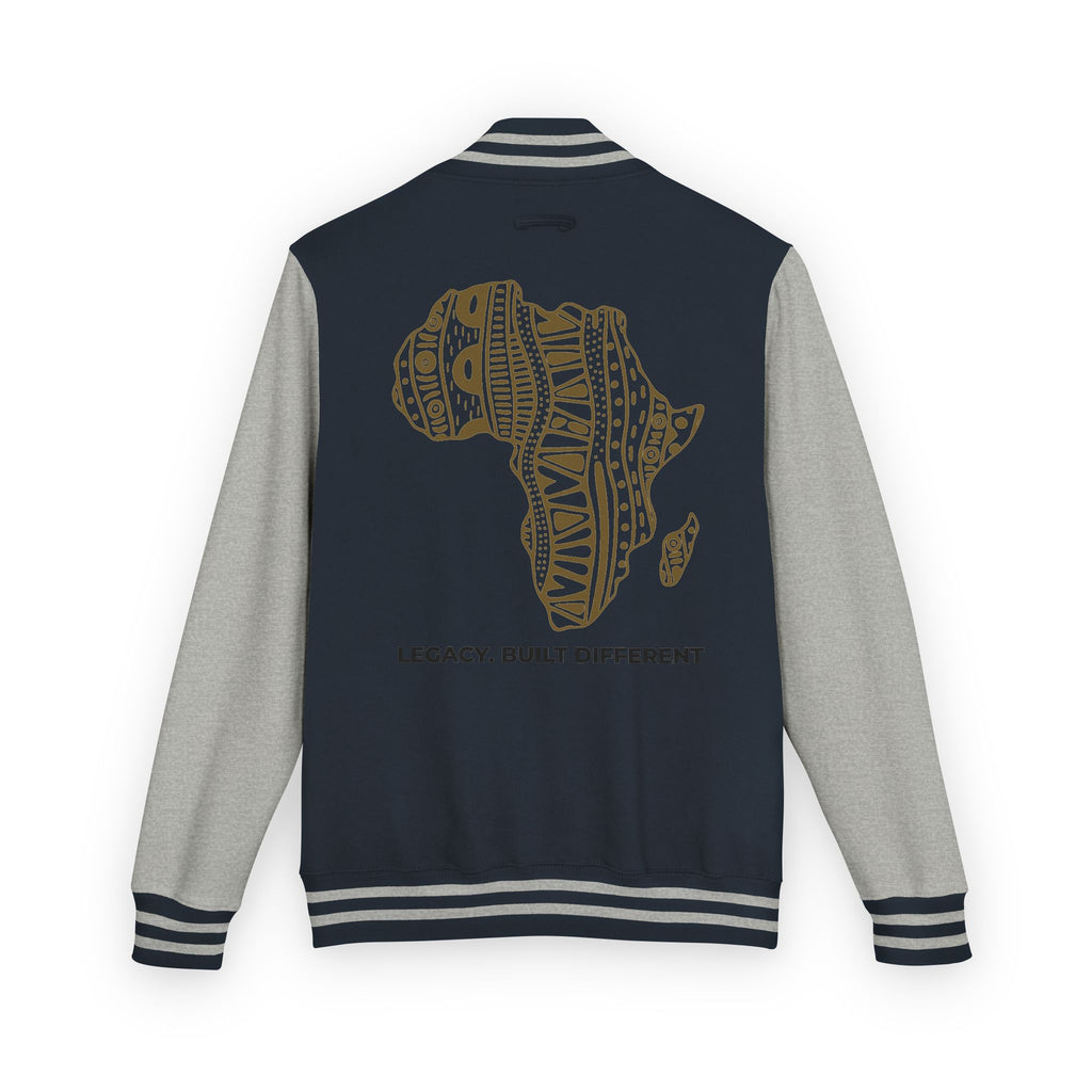 Letterman Jacket — African Pattern Map "Legacy. Built Different"