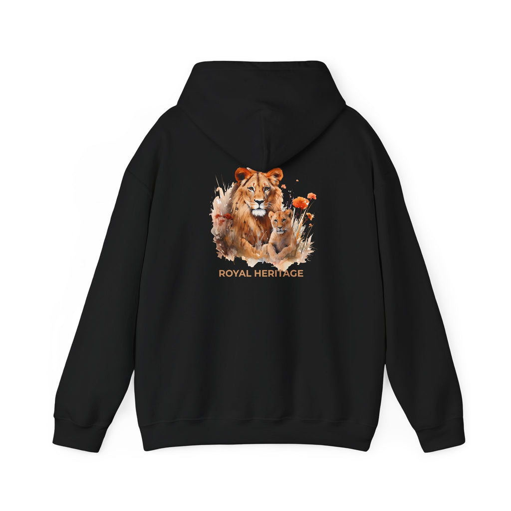 Hoodie — 'Royal Heritage' Lion & Cub Graphic Pullover