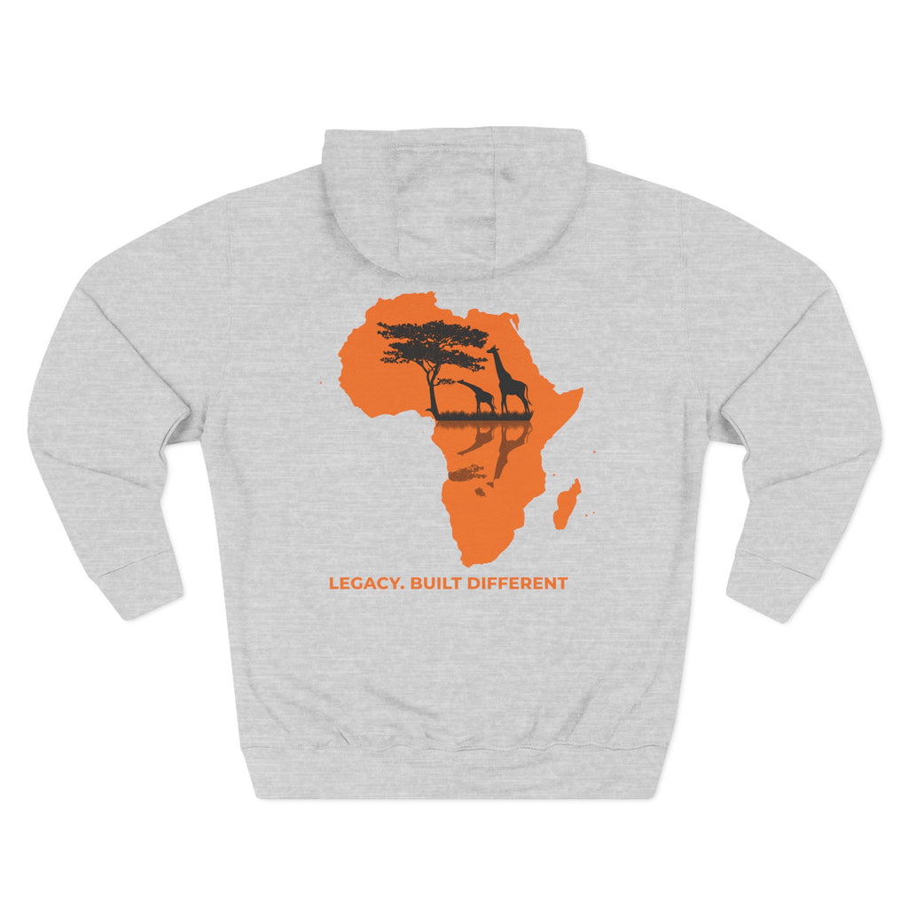 Africa Silhouette Hoodie — 'Legacy: Built Different' Graphic Pullover