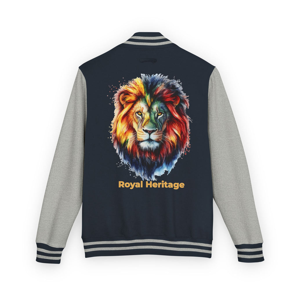 Lion Graphic Letterman Jacket — "Royal Heritage" Varsity Jacket