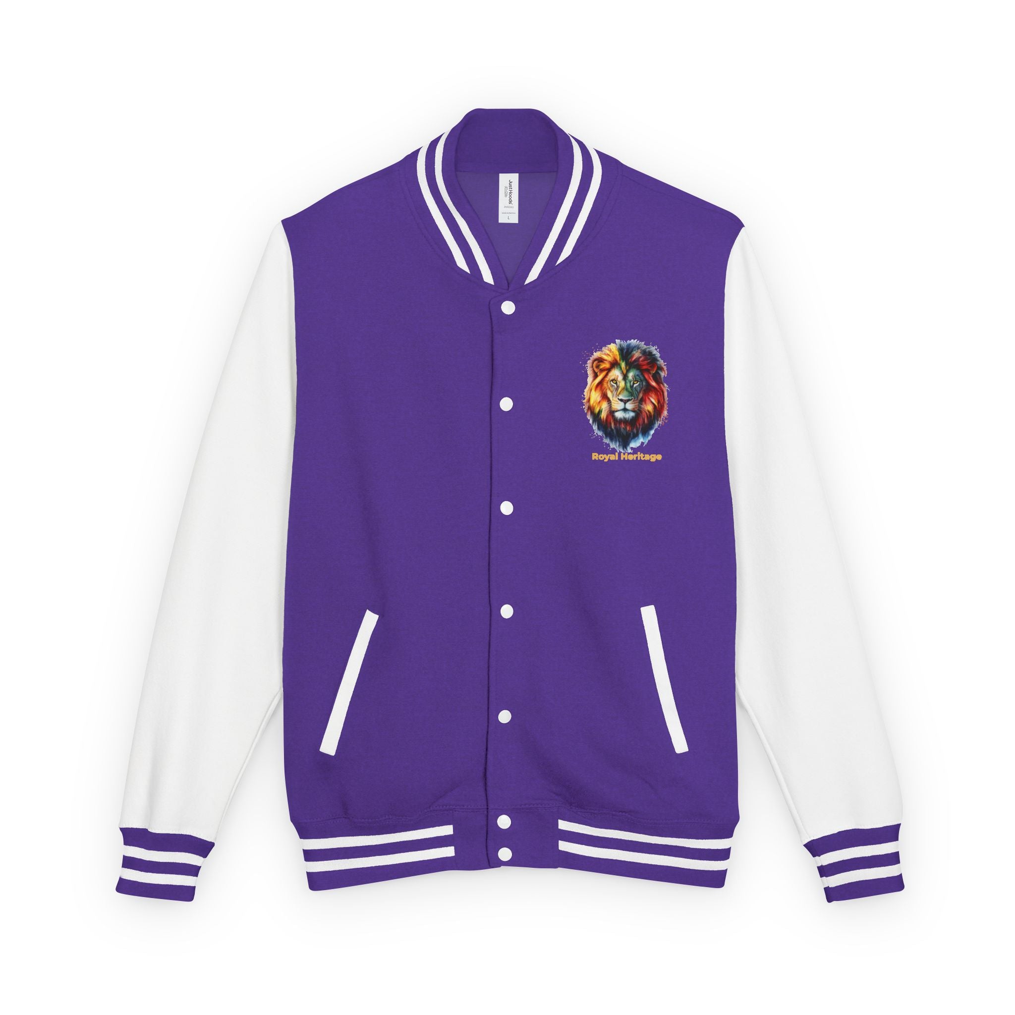 Lion Graphic Letterman Jacket — "Royal Heritage" Varsity Jacket