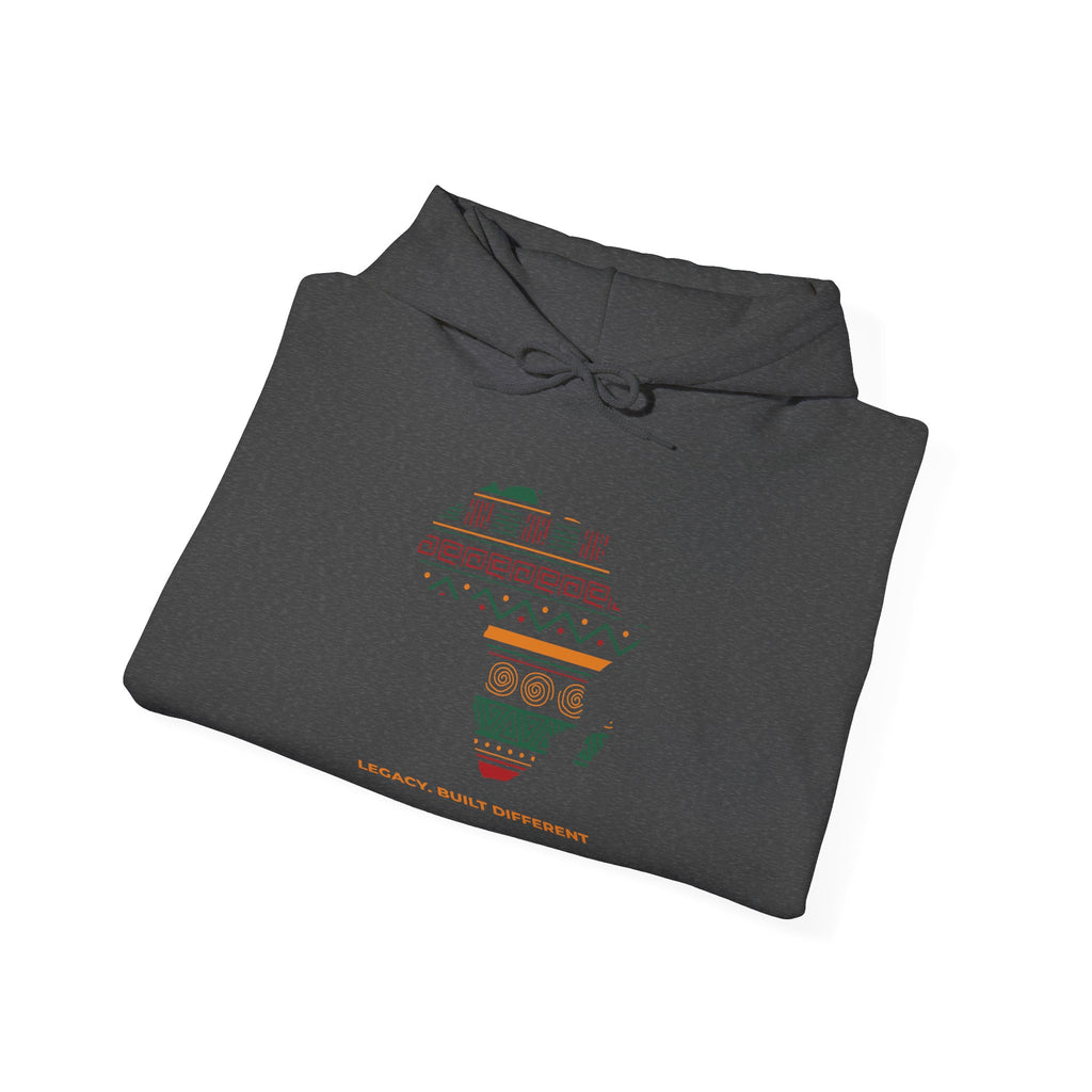 Africa Map Hoodie - 'Legacy Built Different' Graphic Pullover