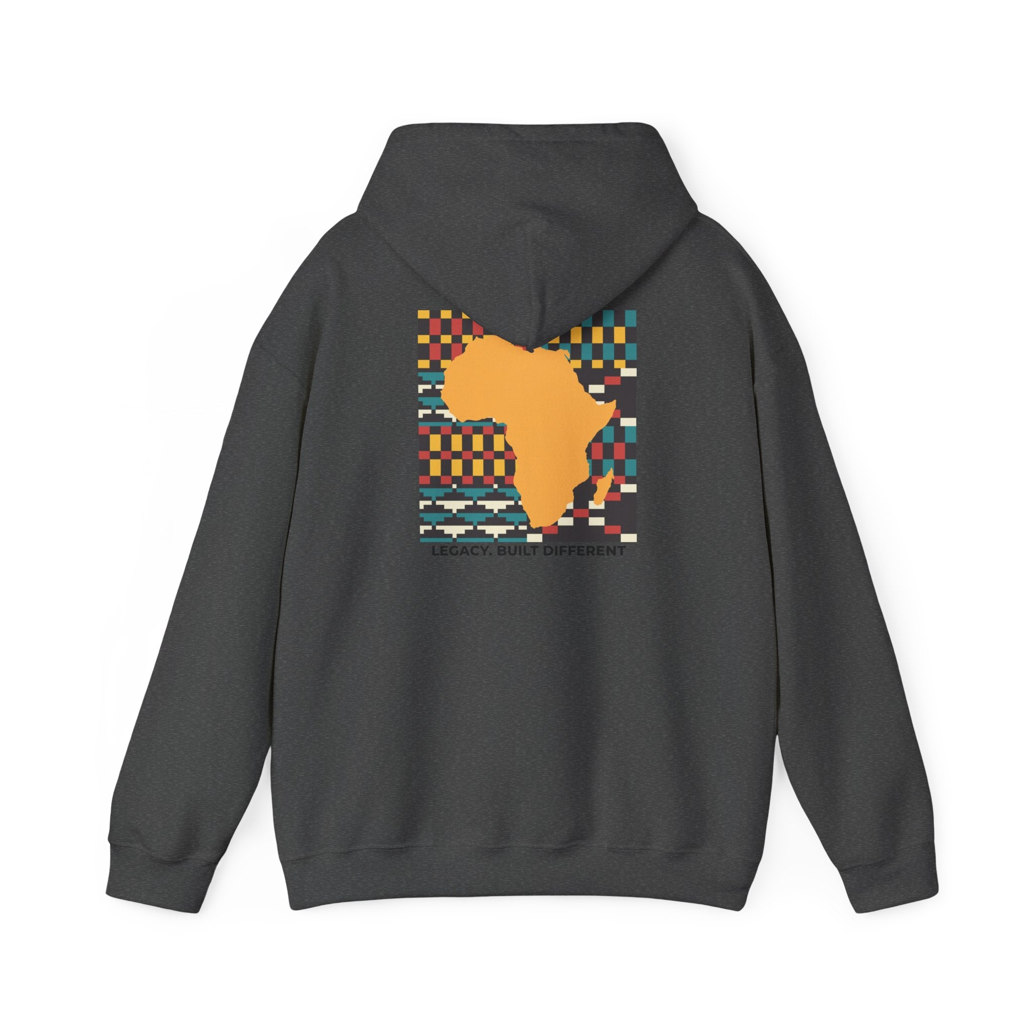 Africa Silhouette Kente Hoodie — "Legacy, Built Different"