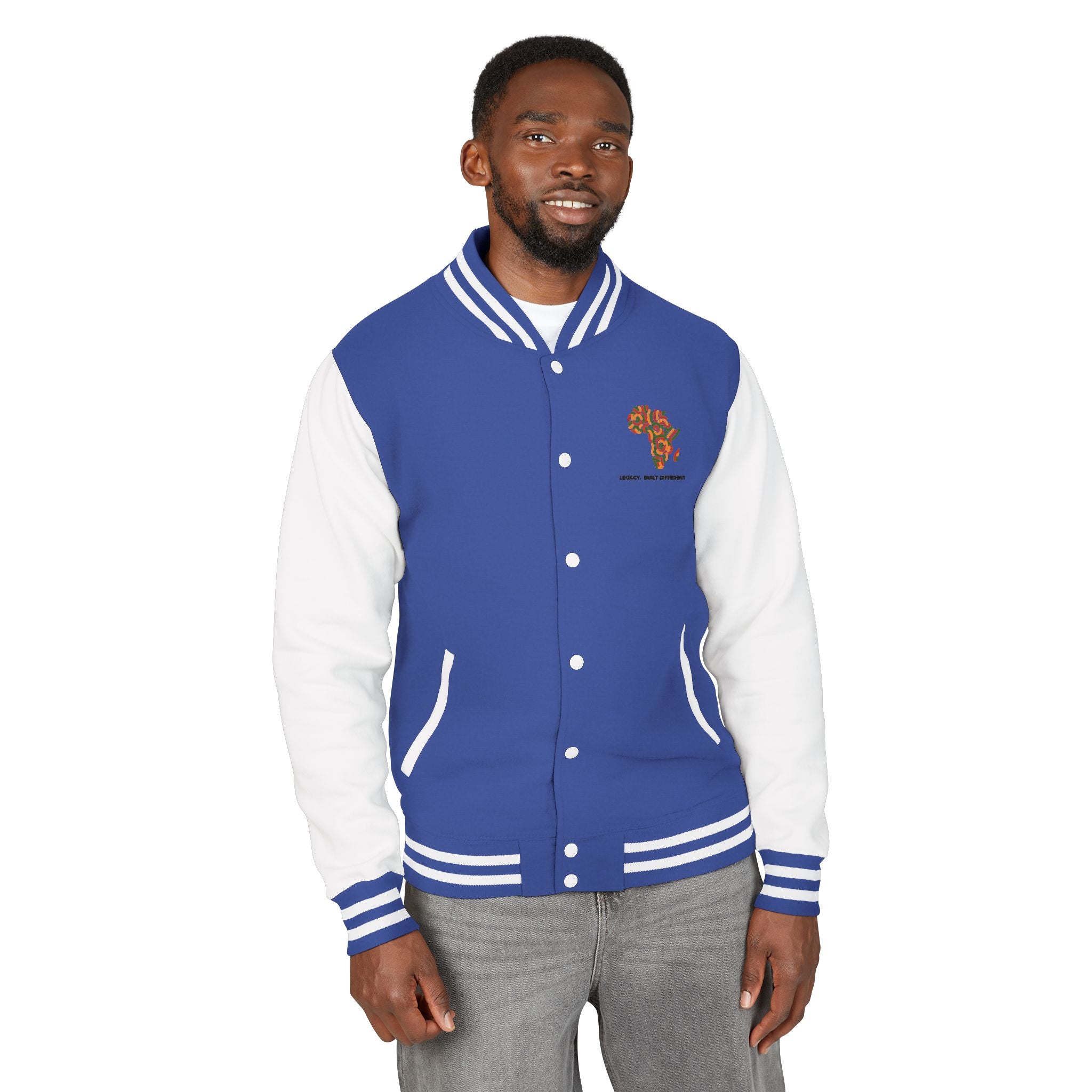 Letterman Jacket — African Heritage Map "Legacy. Built Different"