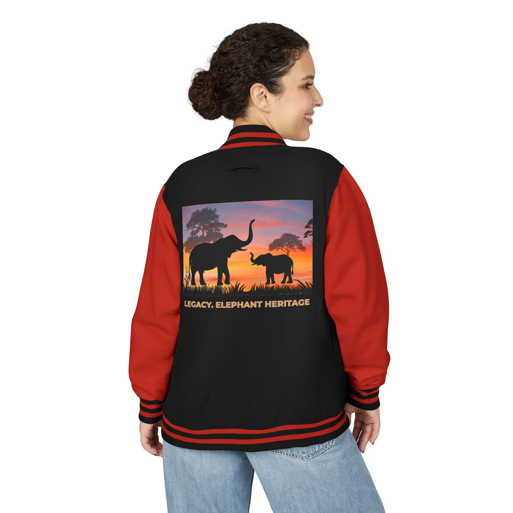 Letterman Jacket — Legacy Elephant Heritage Sunset Design