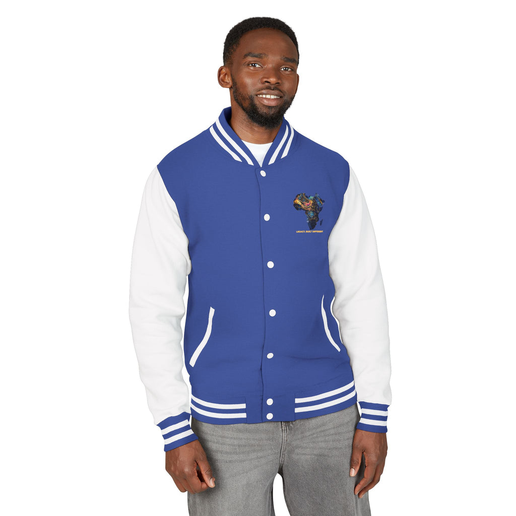 Africa Map Letterman Jacket — Colorful African Continent Graphic Bomber
