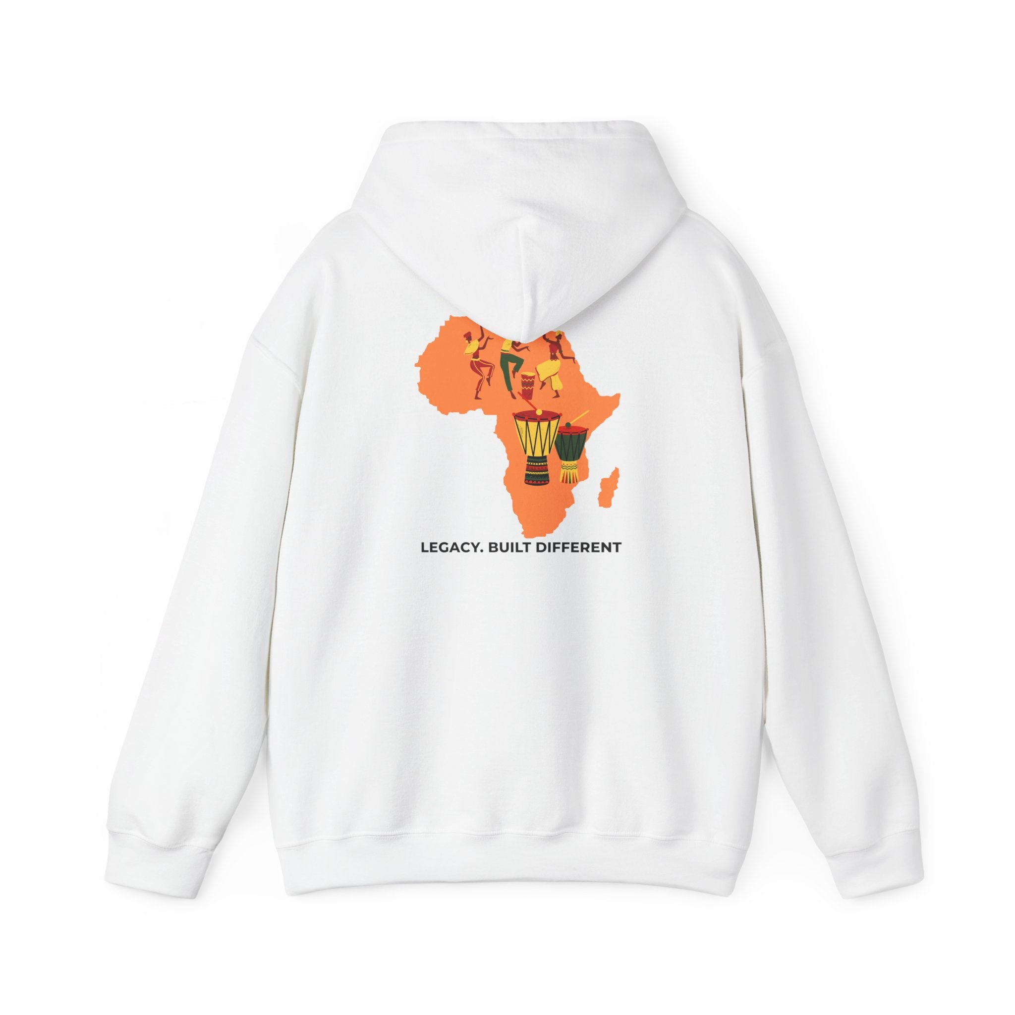 Africa Map Hoodie - 'Legacy. Built Different.' Afrocentric Graphic Pullover