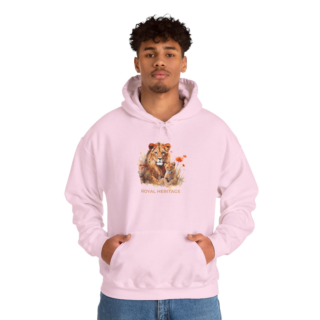 Hoodie — 'Royal Heritage' Lion & Cub Graphic Pullover