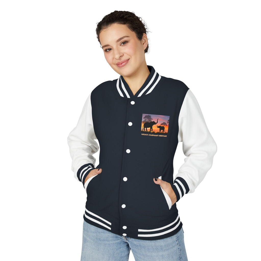 Letterman Jacket — Legacy Elephant Heritage Sunset Design