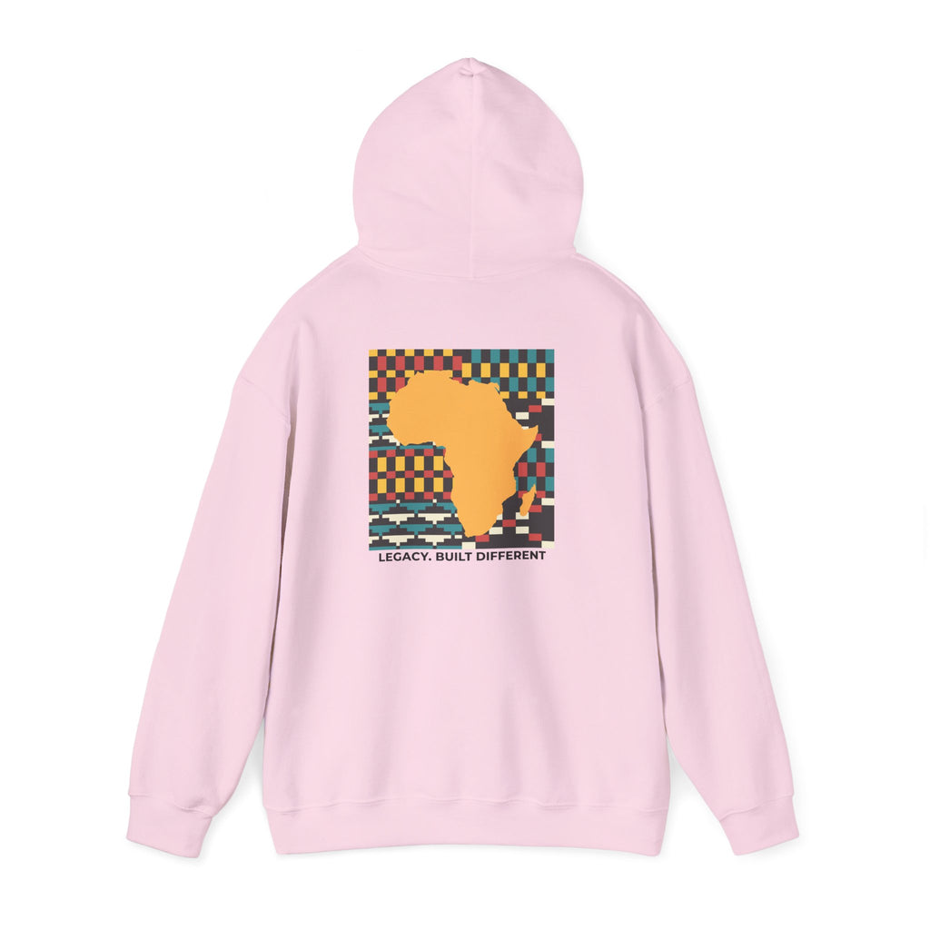 Africa Silhouette Kente Hoodie — "Legacy, Built Different"