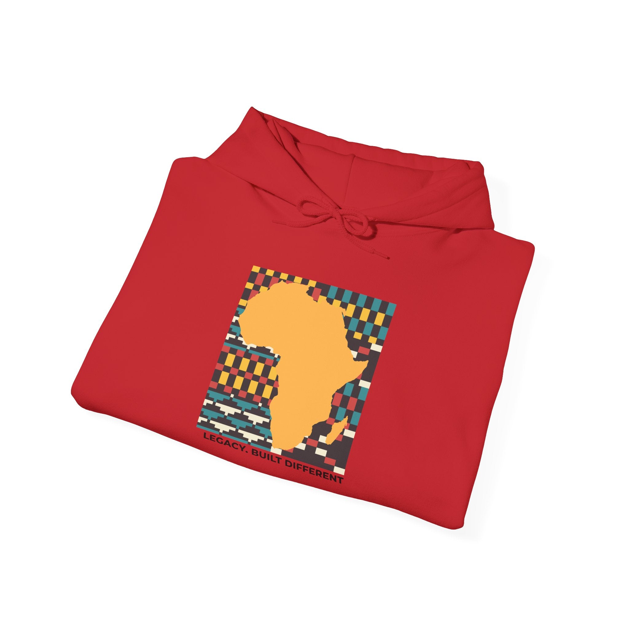Africa Silhouette Kente Hoodie — "Legacy, Built Different"