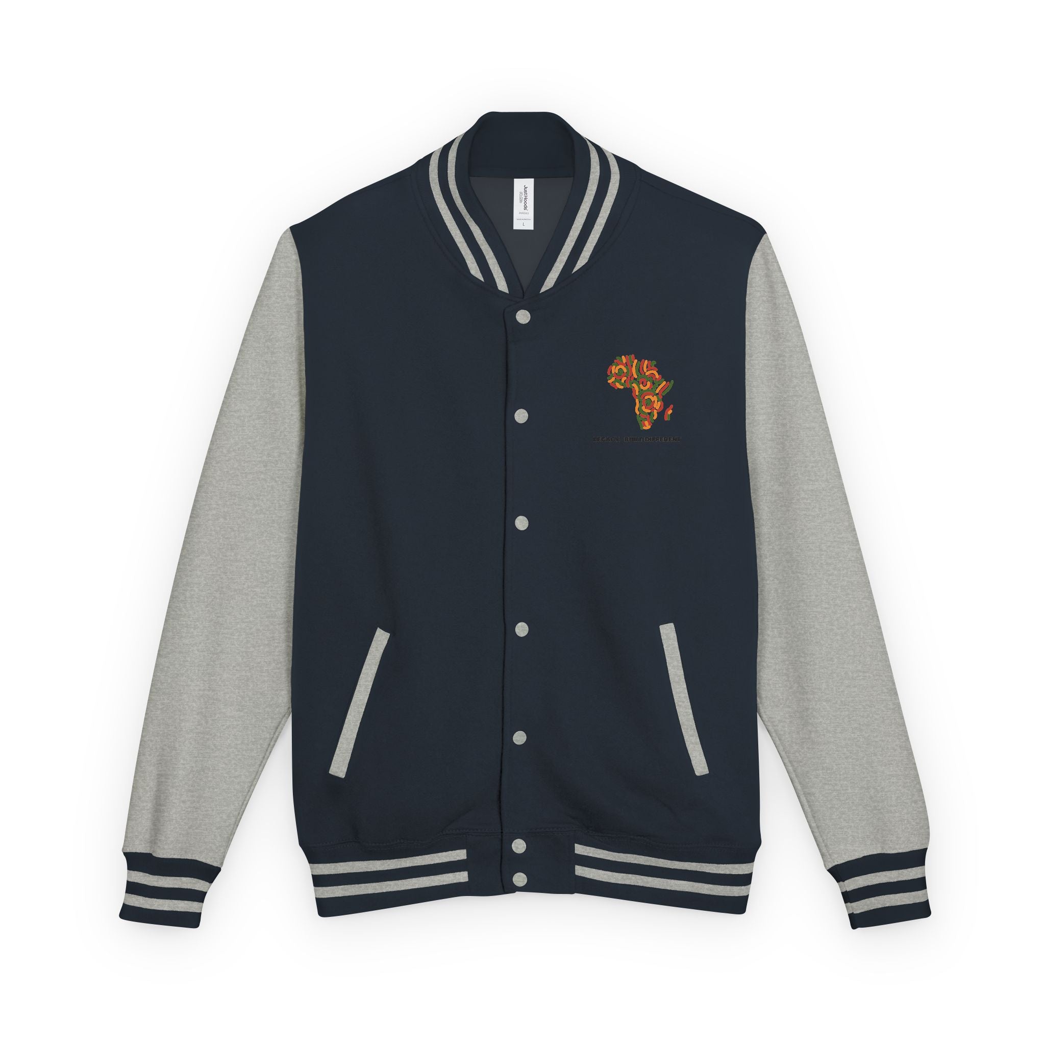 Letterman Jacket — African Heritage Map "Legacy. Built Different"