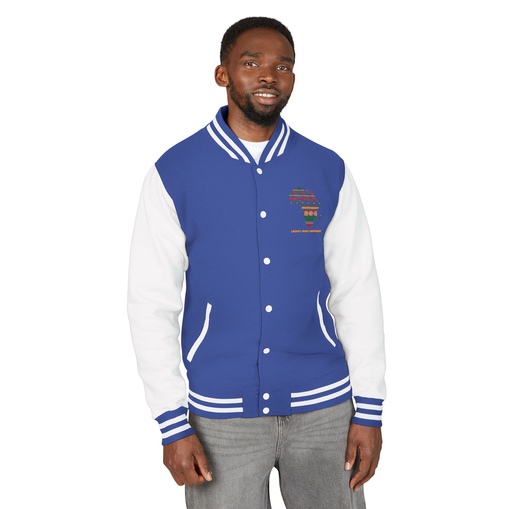 Africa Pattern Letterman Jacket — "Legacy, Unity, Strength"