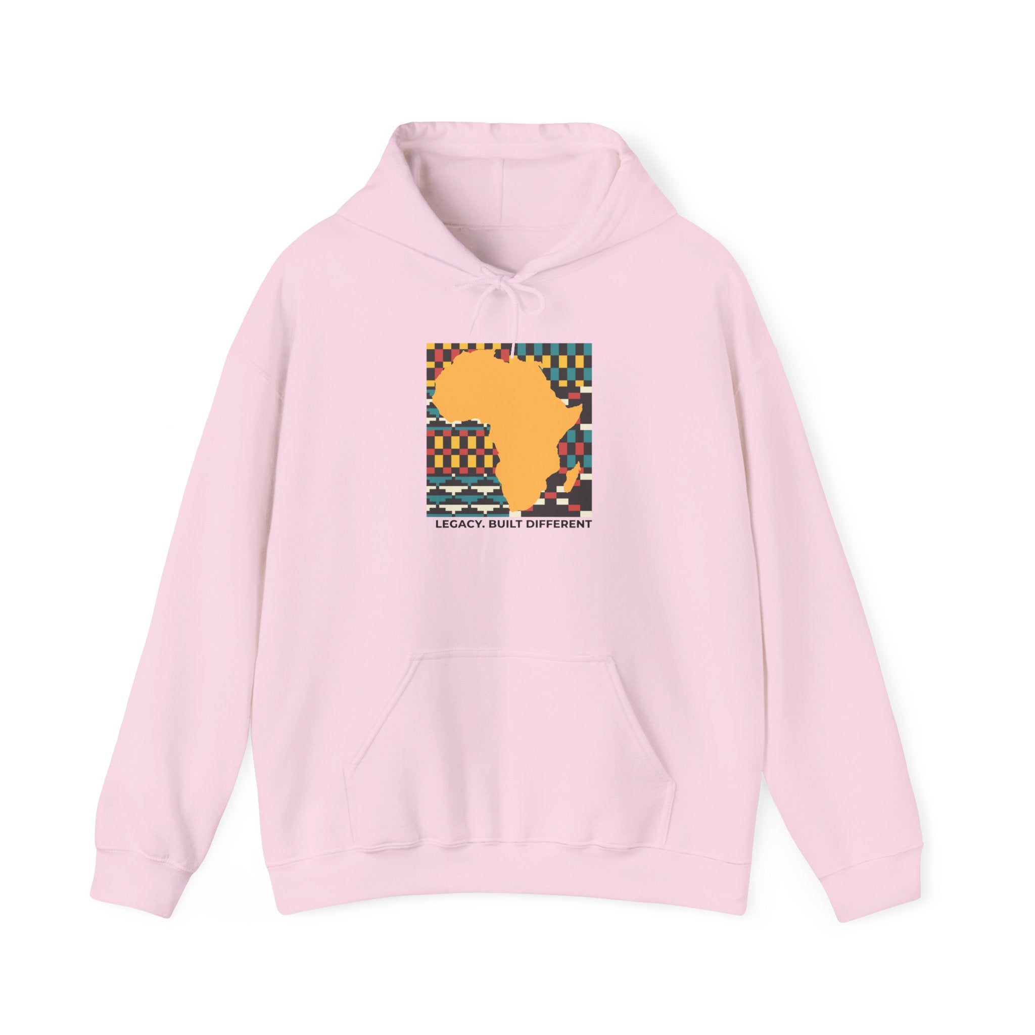 Africa Silhouette Kente Hoodie — "Legacy, Built Different"
