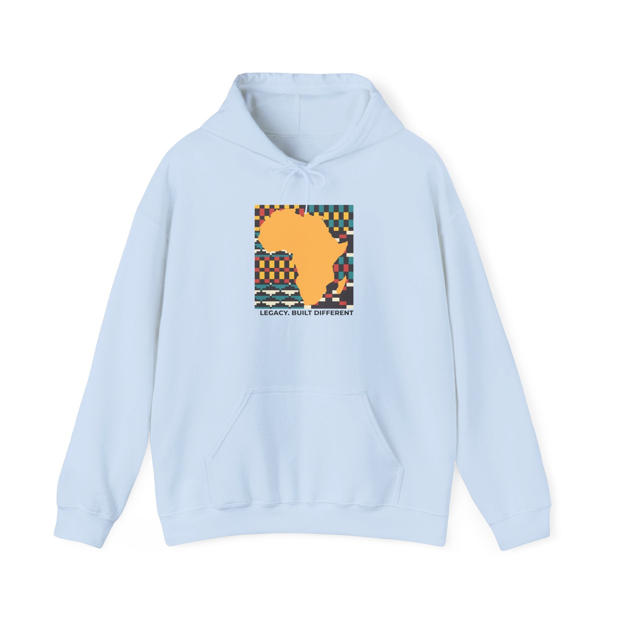 Africa Silhouette Kente Hoodie — "Legacy, Built Different"
