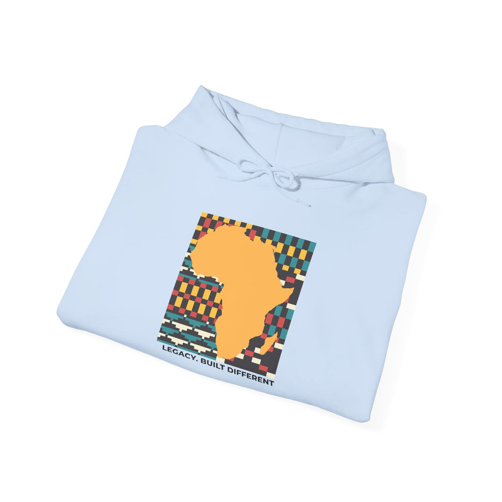 Africa Silhouette Kente Hoodie — "Legacy, Built Different"