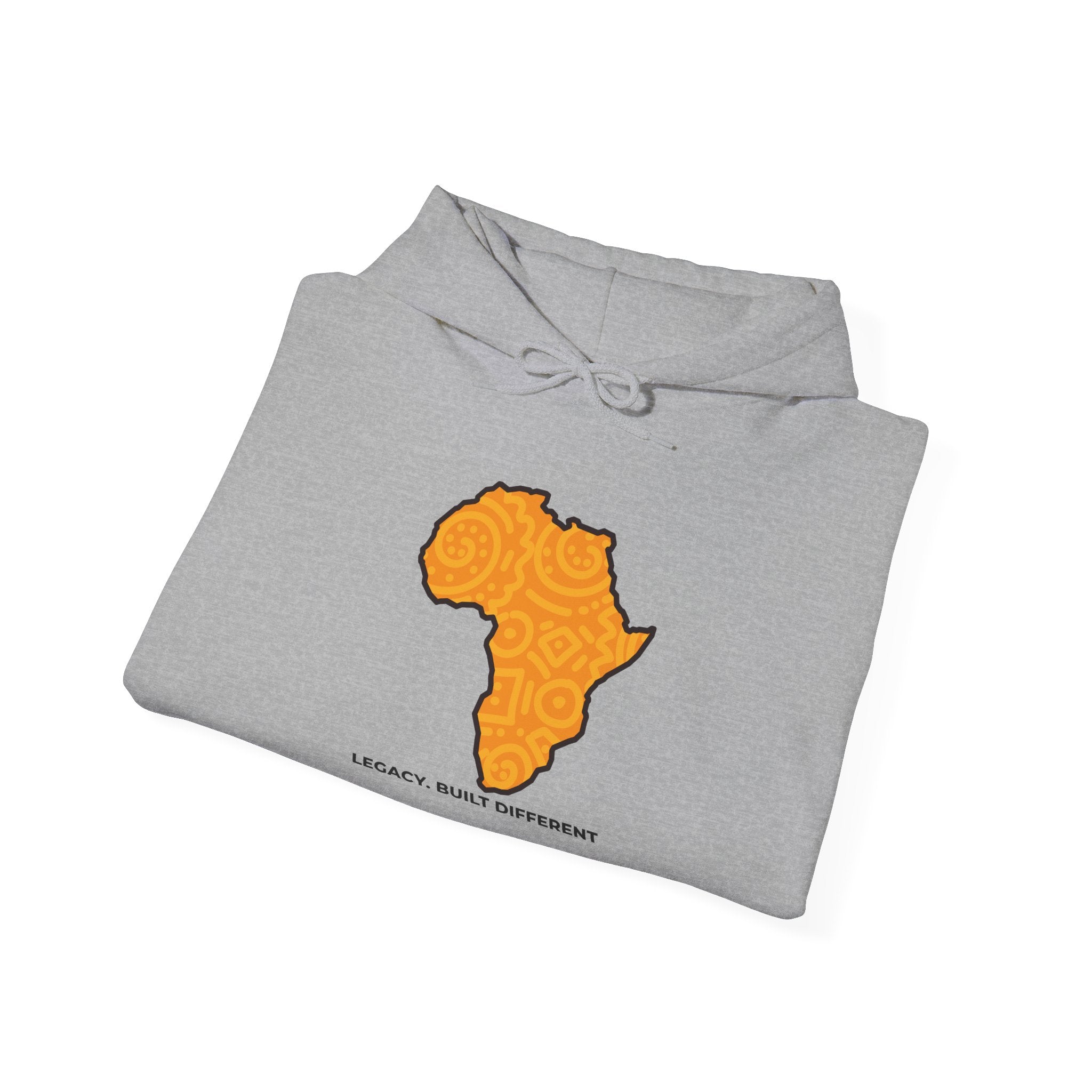 Africa Map Hoodie — "Legacy. Built Different." Printed Pullover