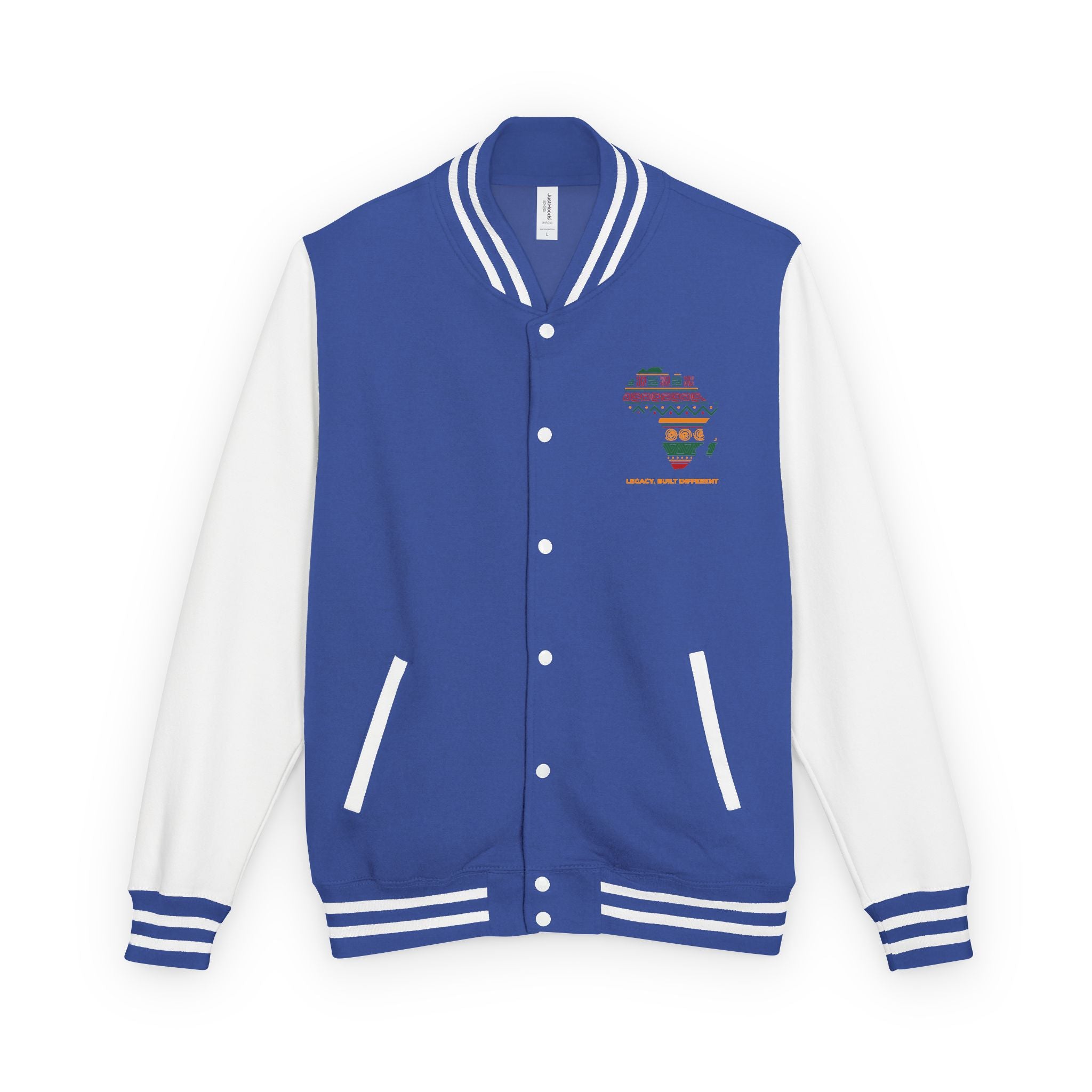 Africa Pattern Letterman Jacket — "Legacy, Unity, Strength"