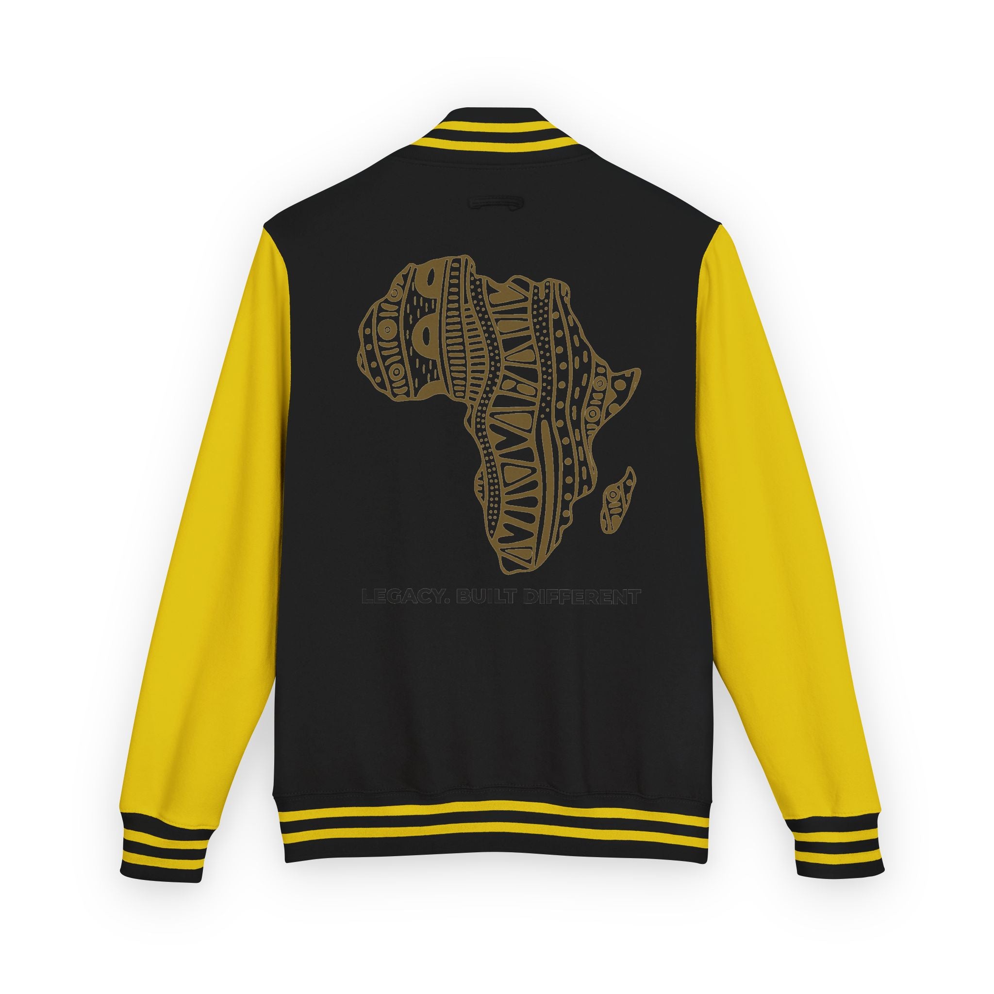 Letterman Jacket — African Pattern Map "Legacy. Built Different"