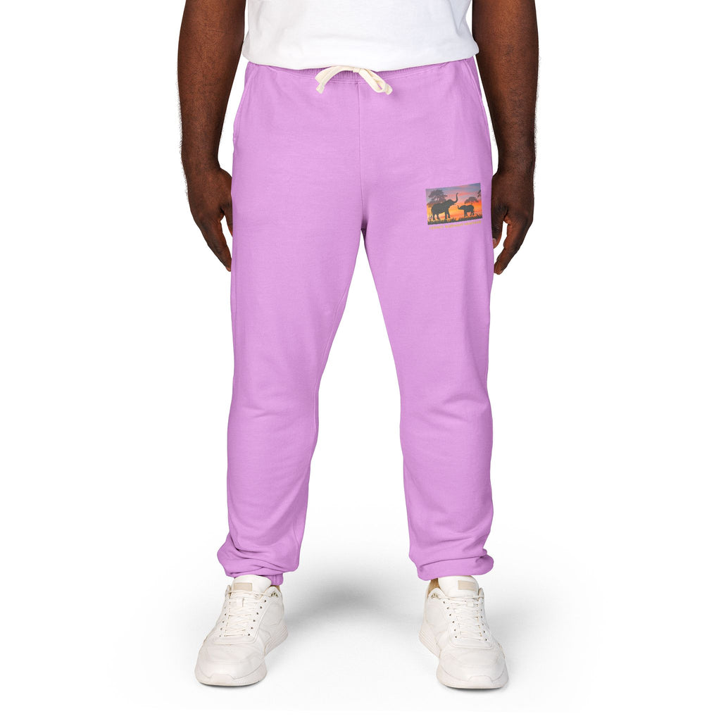 Sunset Camper Sweatpants — Cozy Graphic Fleece Joggers