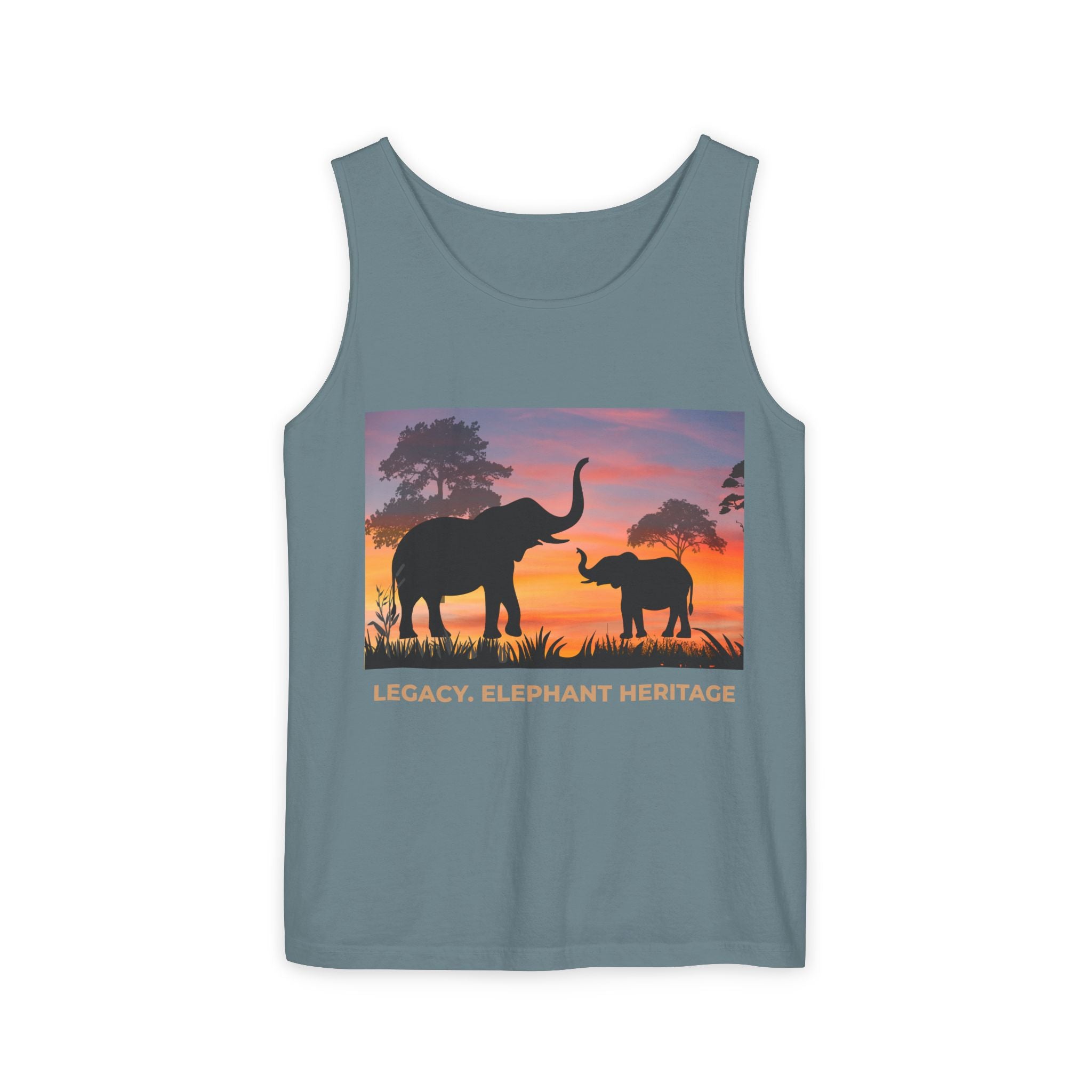 Elephant Sunset Tank Top — Mama & Baby Silhouette Beachwear