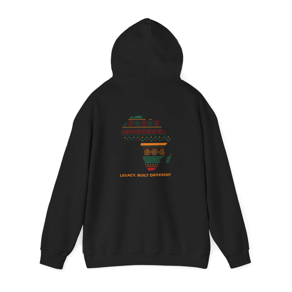 Africa Map Hoodie - 'Legacy Built Different' Graphic Pullover