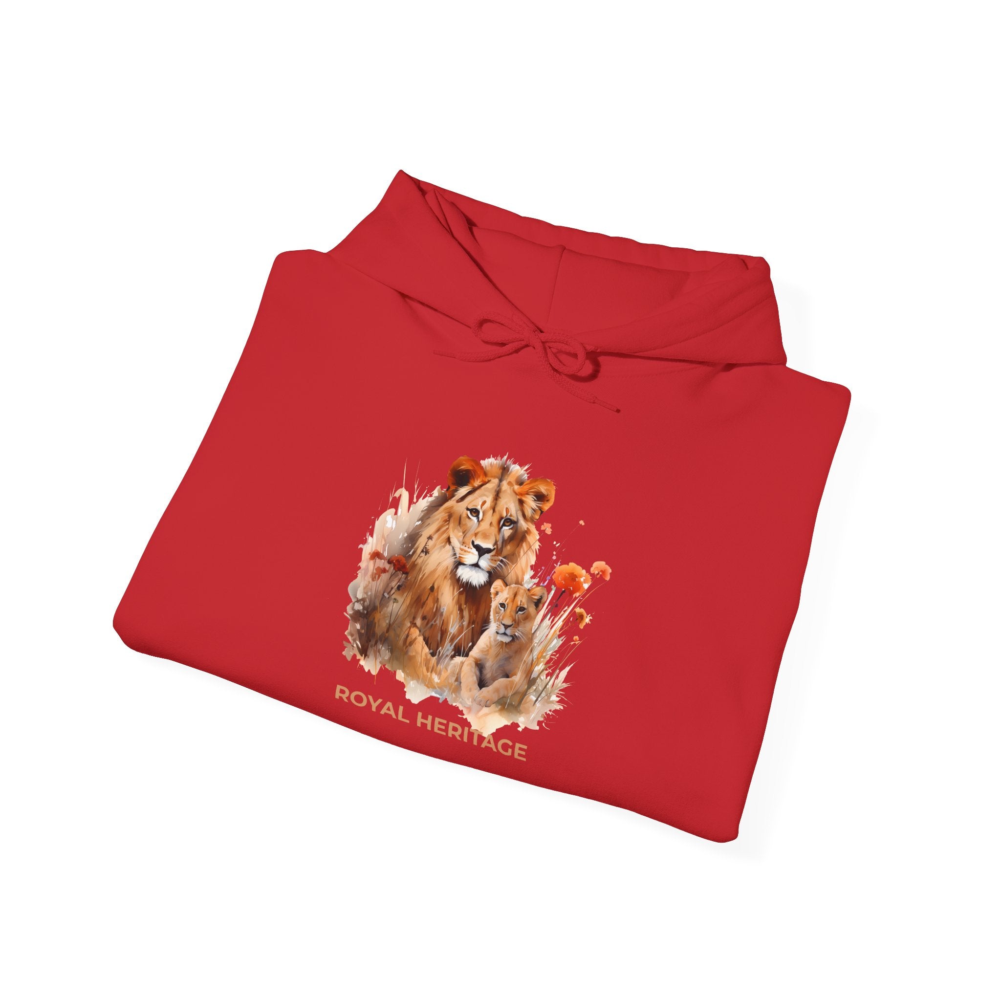 Hoodie — 'Royal Heritage' Lion & Cub Graphic Pullover