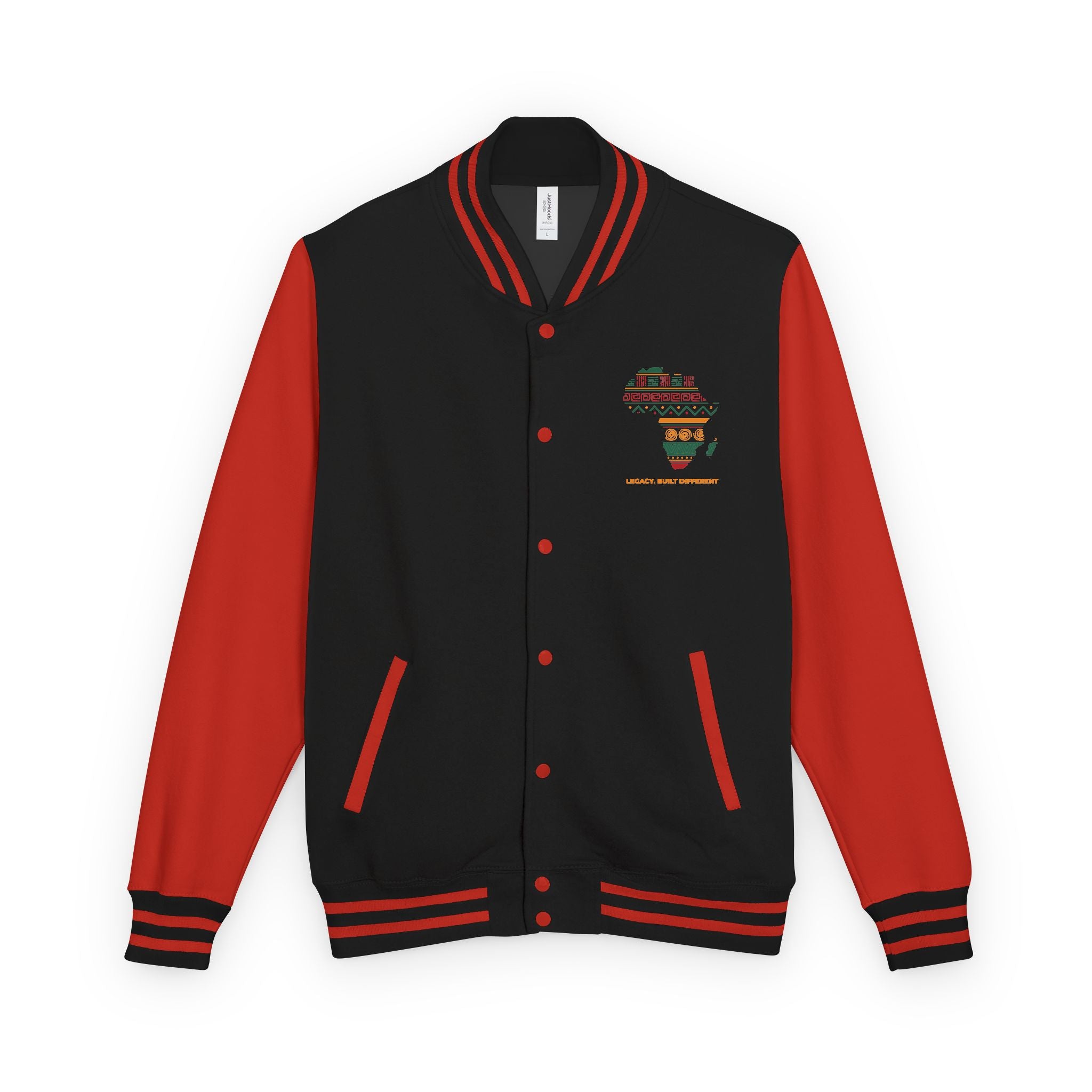 Africa Pattern Letterman Jacket — "Legacy, Unity, Strength"