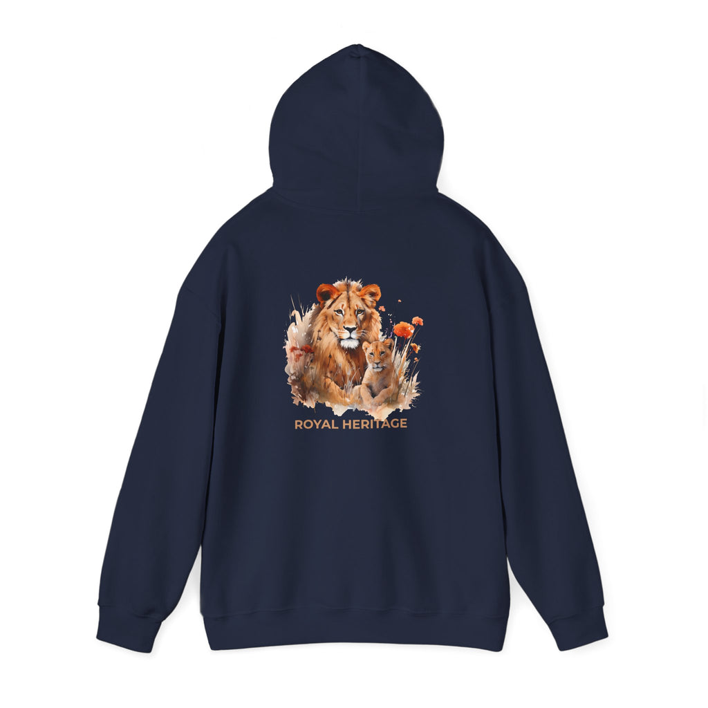 Hoodie — 'Royal Heritage' Lion & Cub Graphic Pullover
