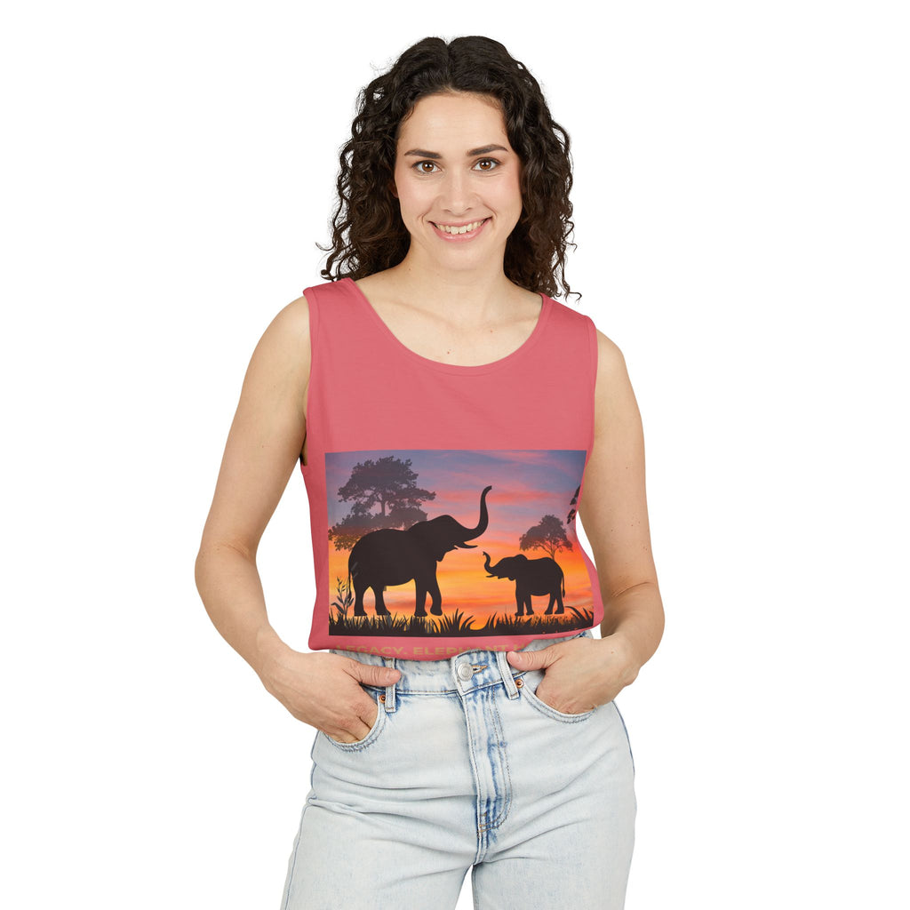 Elephant Sunset Tank Top — Mama & Baby Silhouette Beachwear