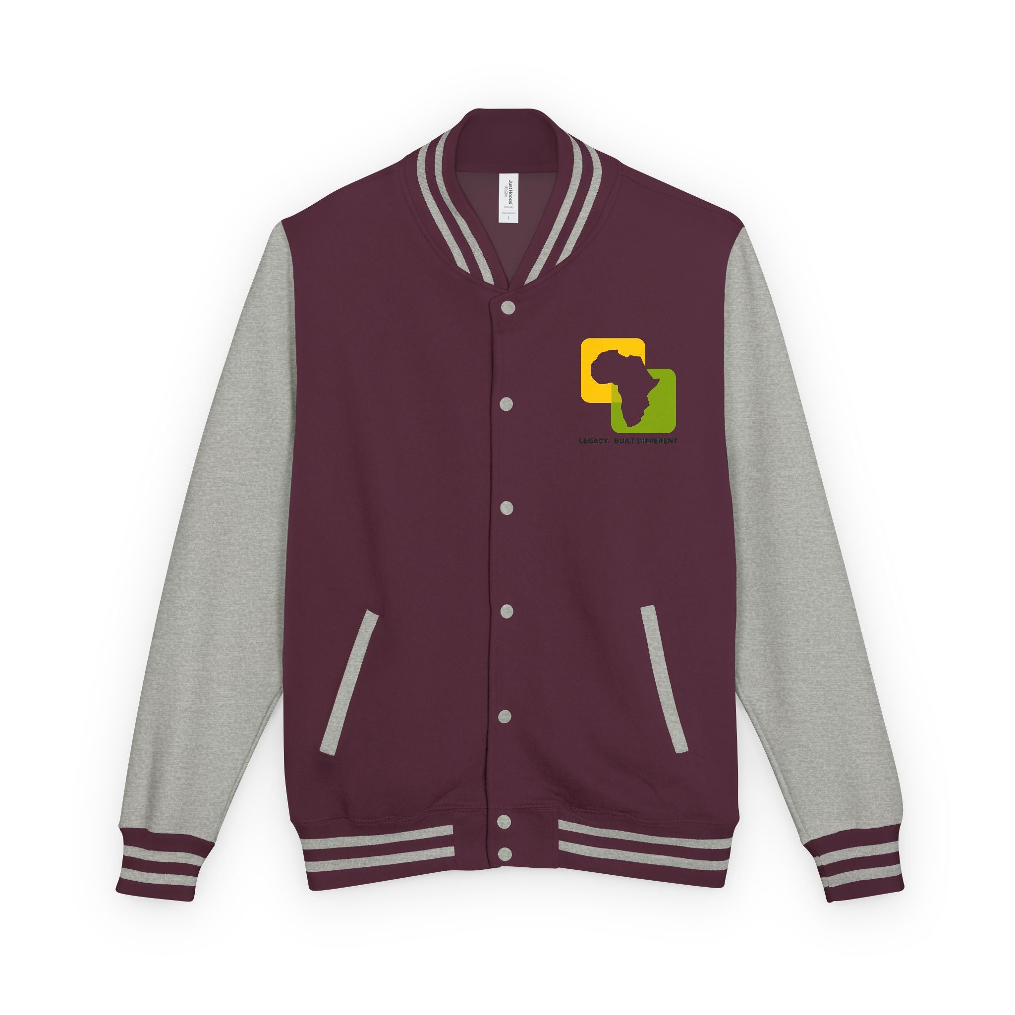 Letterman Jacket — Afrocentric Africa Map Design ("Legacy. Built Different")