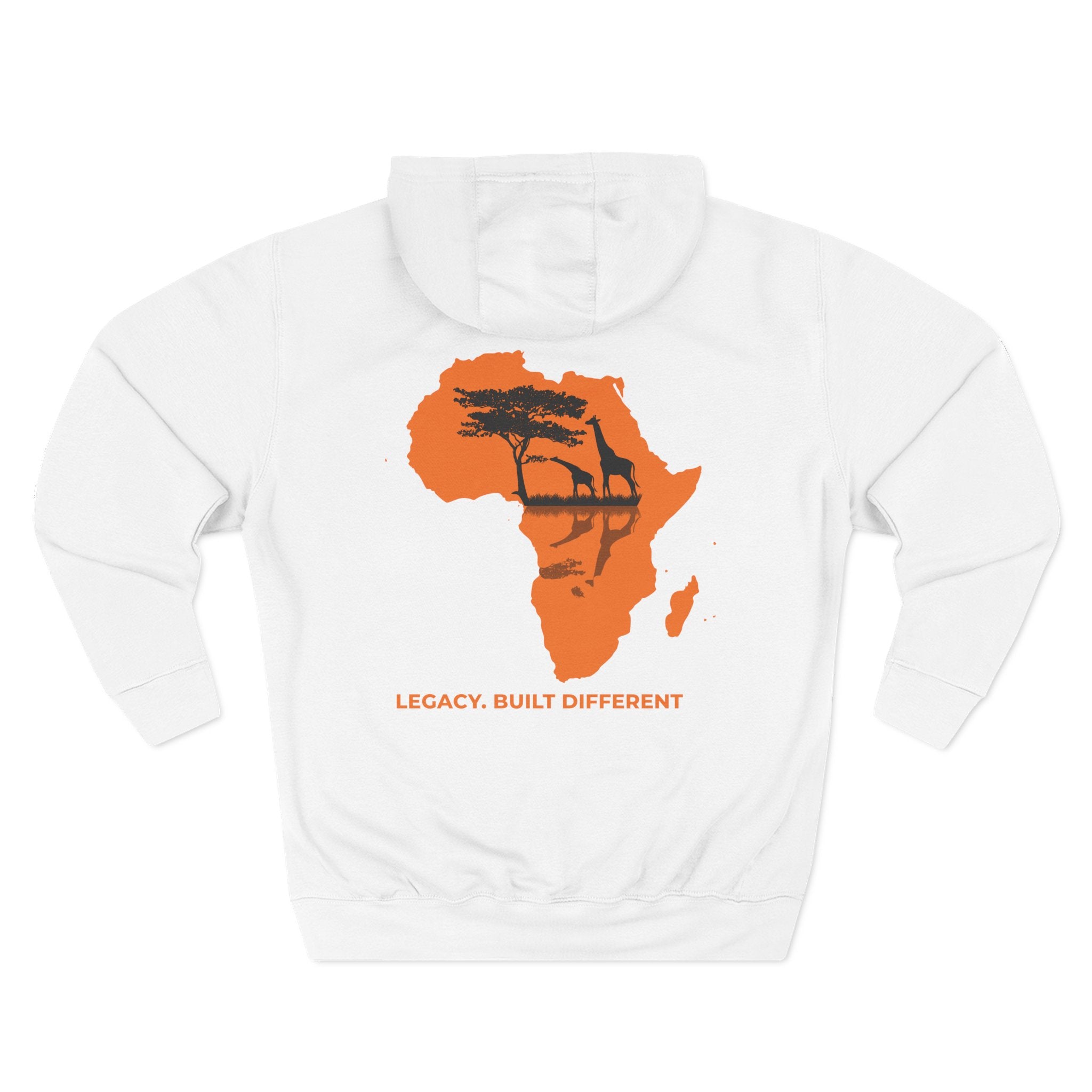 Africa Silhouette Hoodie — 'Legacy: Built Different' Graphic Pullover