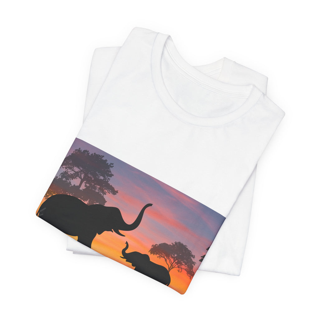 Elephant Sunset Tee — "Legacy, Elephant Heritage" Graphic T-Shirt
