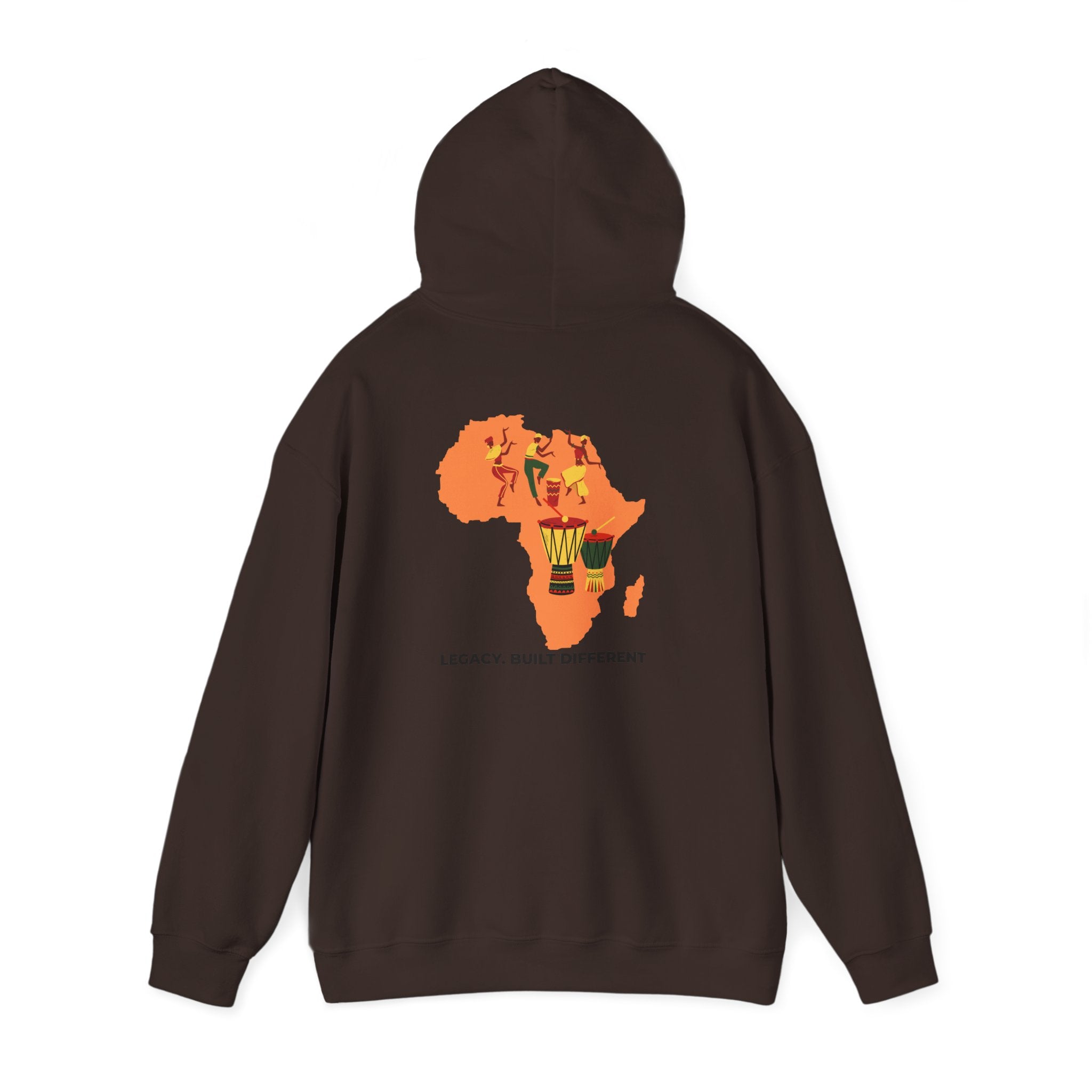 Africa Map Hoodie - 'Legacy. Built Different.' Afrocentric Graphic Pullover