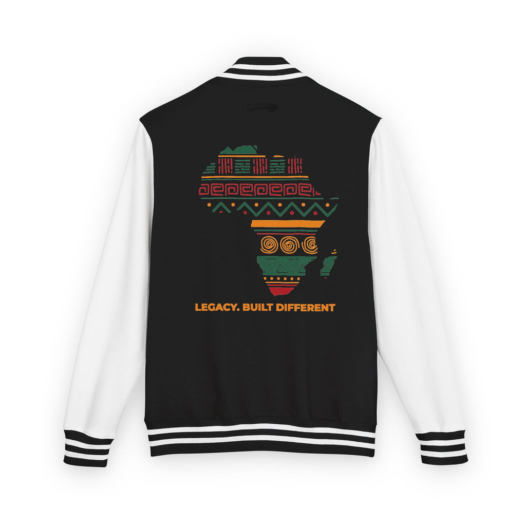 Africa Pattern Letterman Jacket — "Legacy, Unity, Strength"