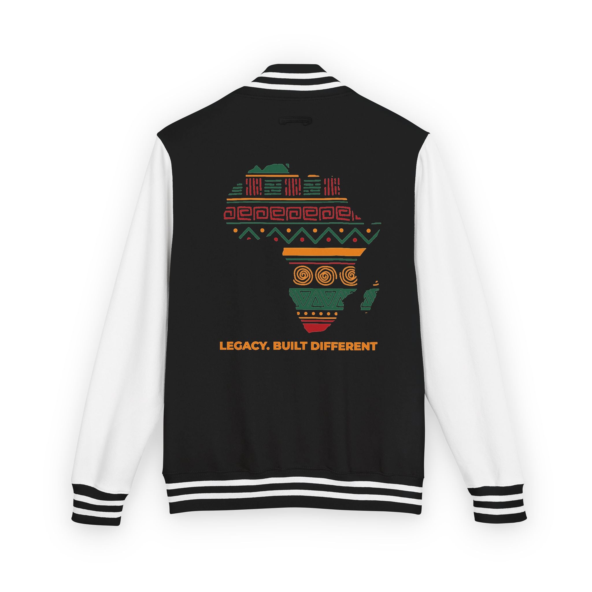 Africa Pattern Letterman Jacket — "Legacy, Unity, Strength"