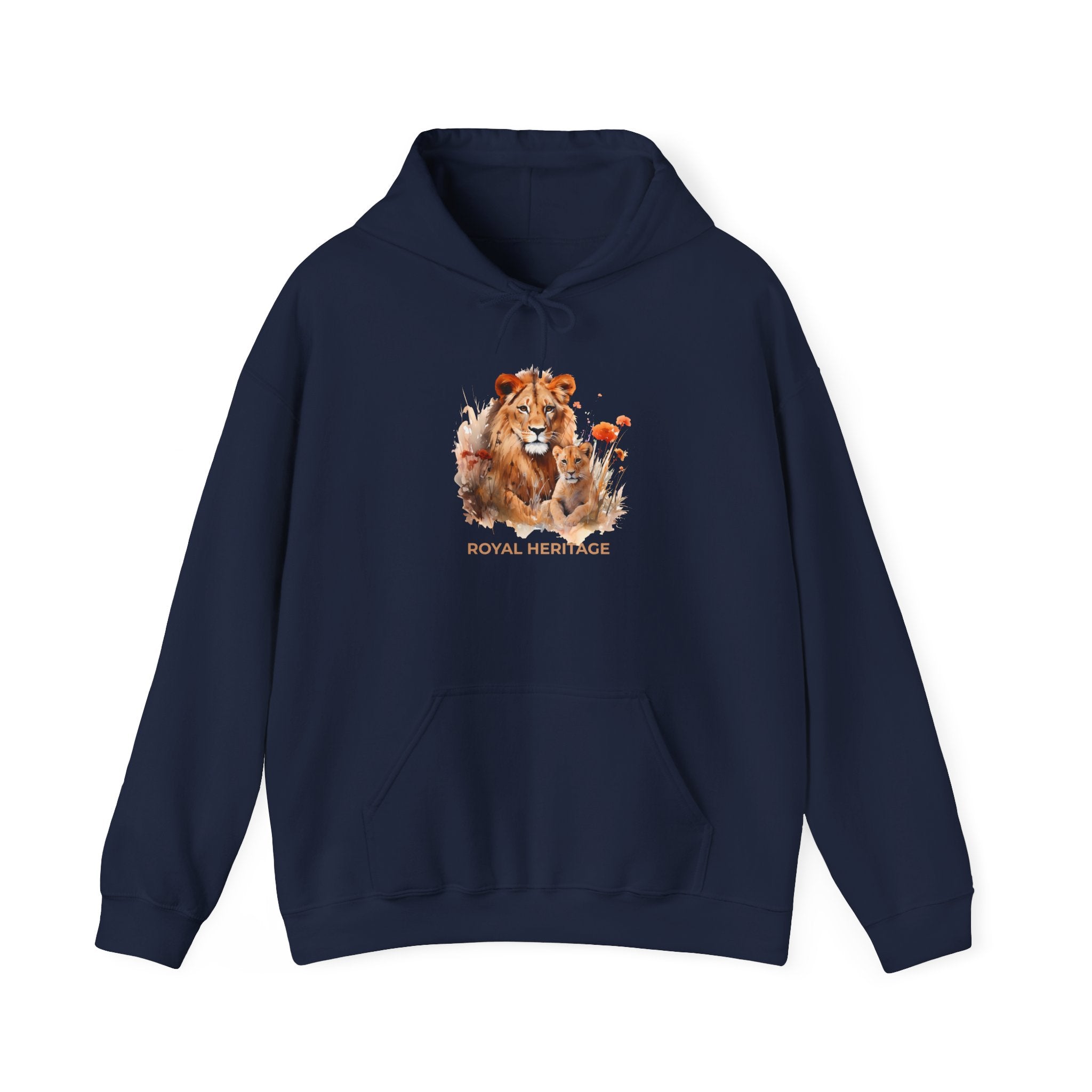 Hoodie — 'Royal Heritage' Lion & Cub Graphic Pullover