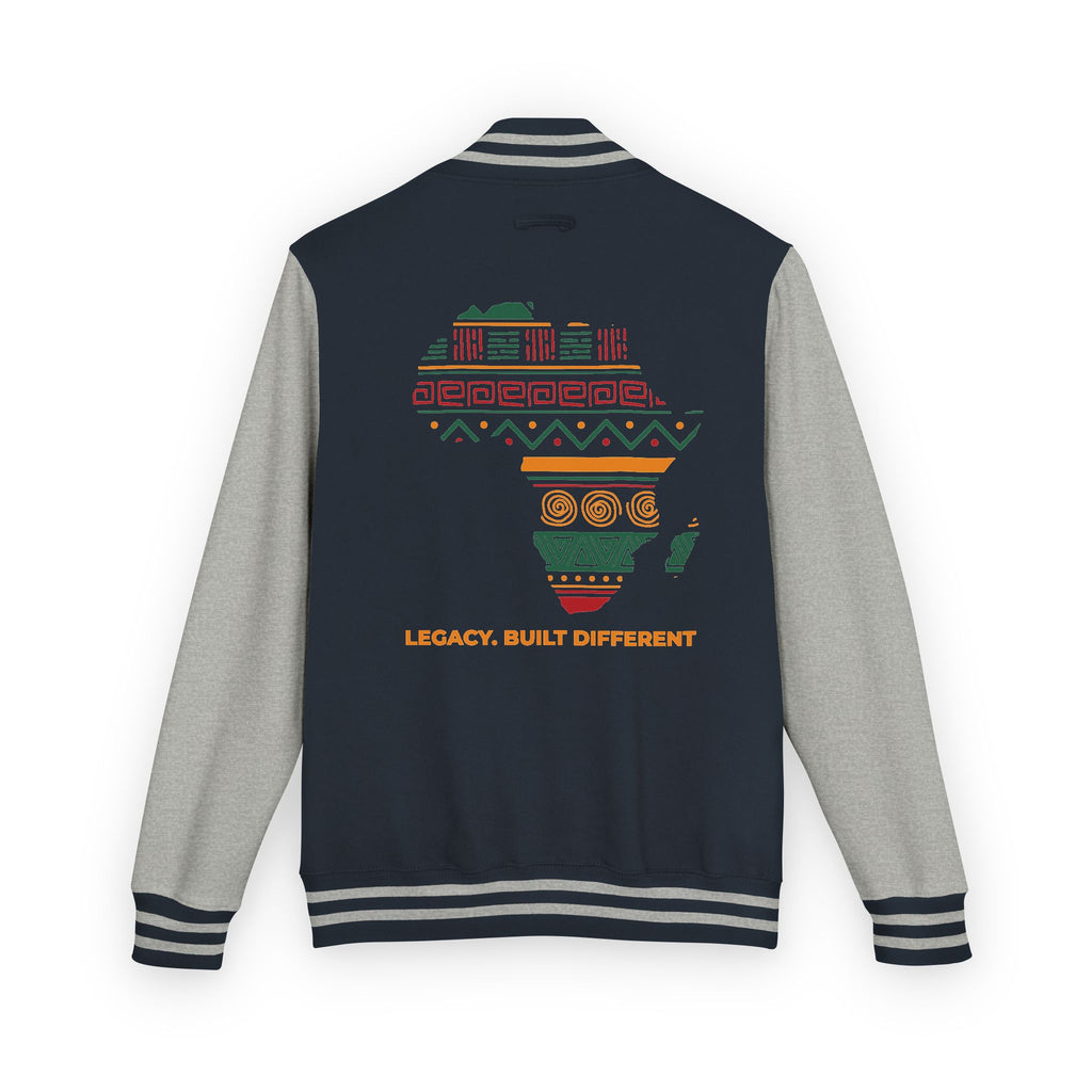 Africa Pattern Letterman Jacket — "Legacy, Unity, Strength"