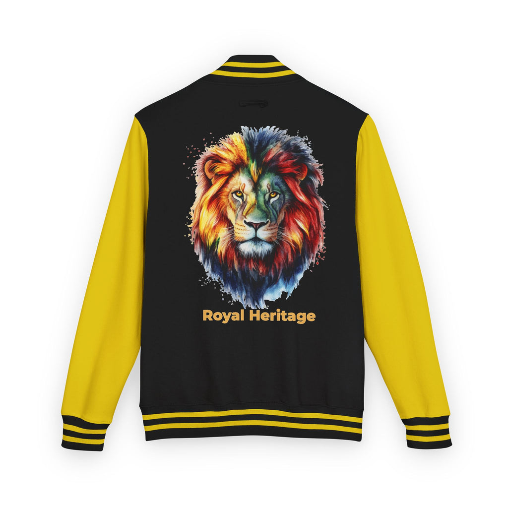 Lion Graphic Letterman Jacket — "Royal Heritage" Varsity Jacket