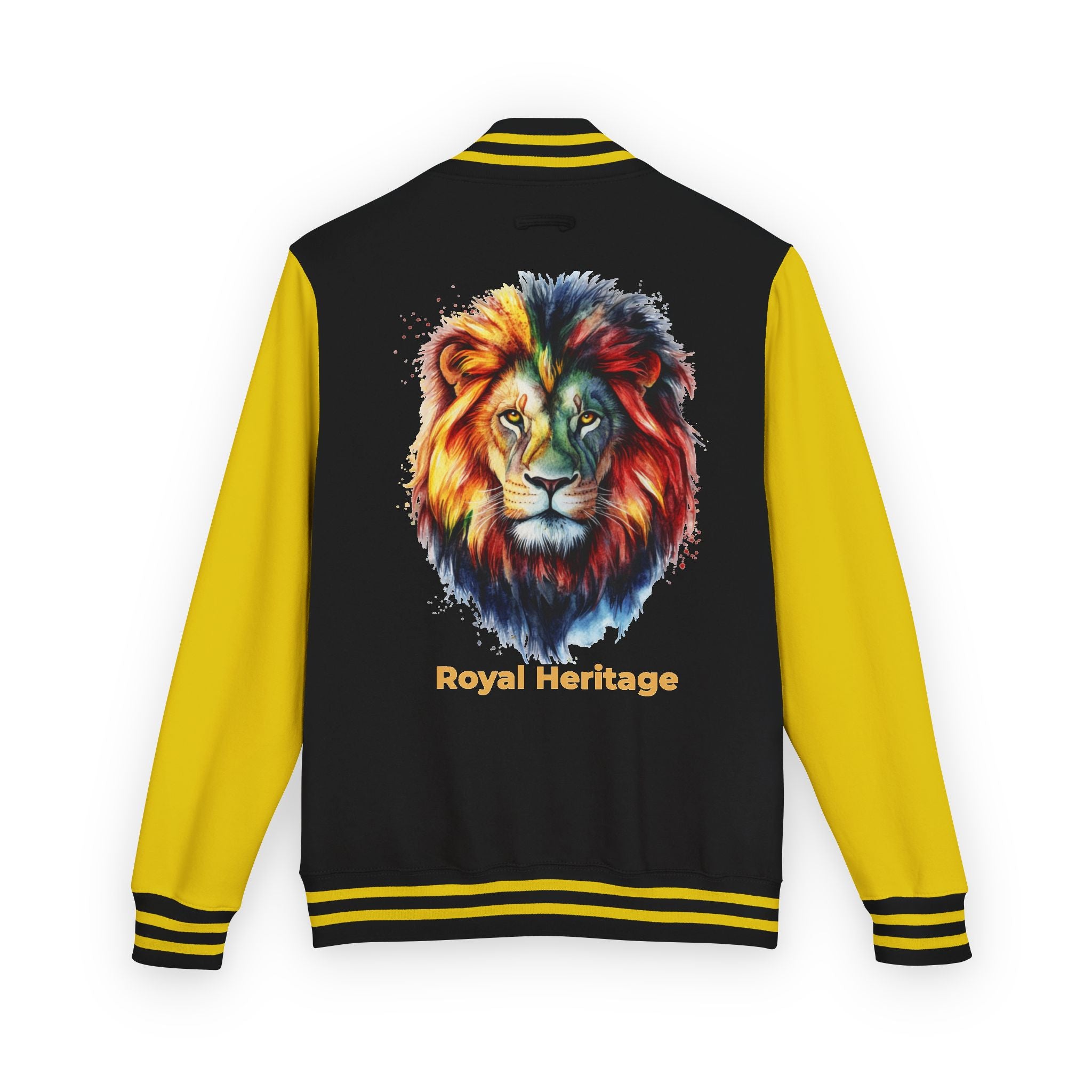 Lion Graphic Letterman Jacket — "Royal Heritage" Varsity Jacket