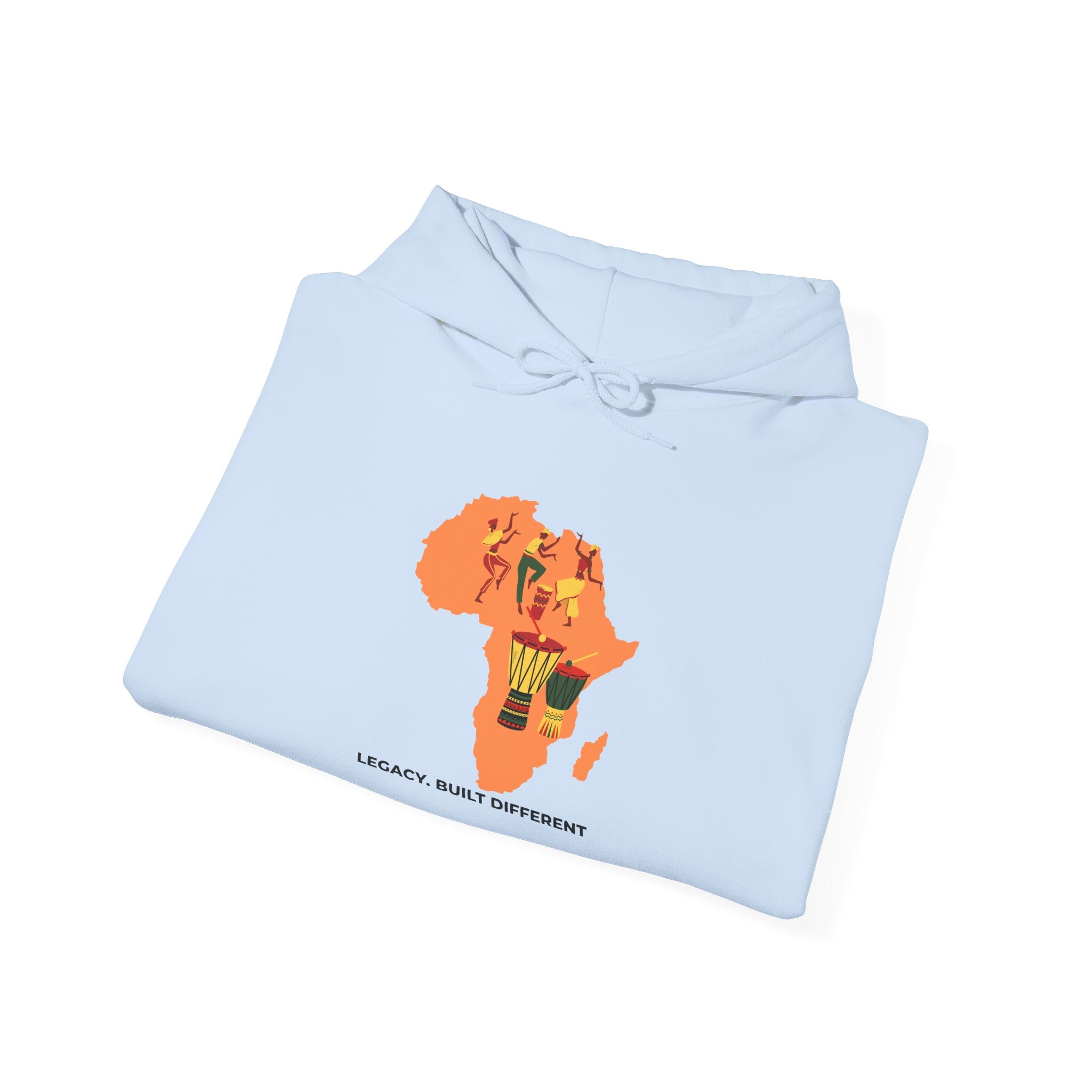 Africa Map Hoodie - 'Legacy. Built Different.' Afrocentric Graphic Pullover
