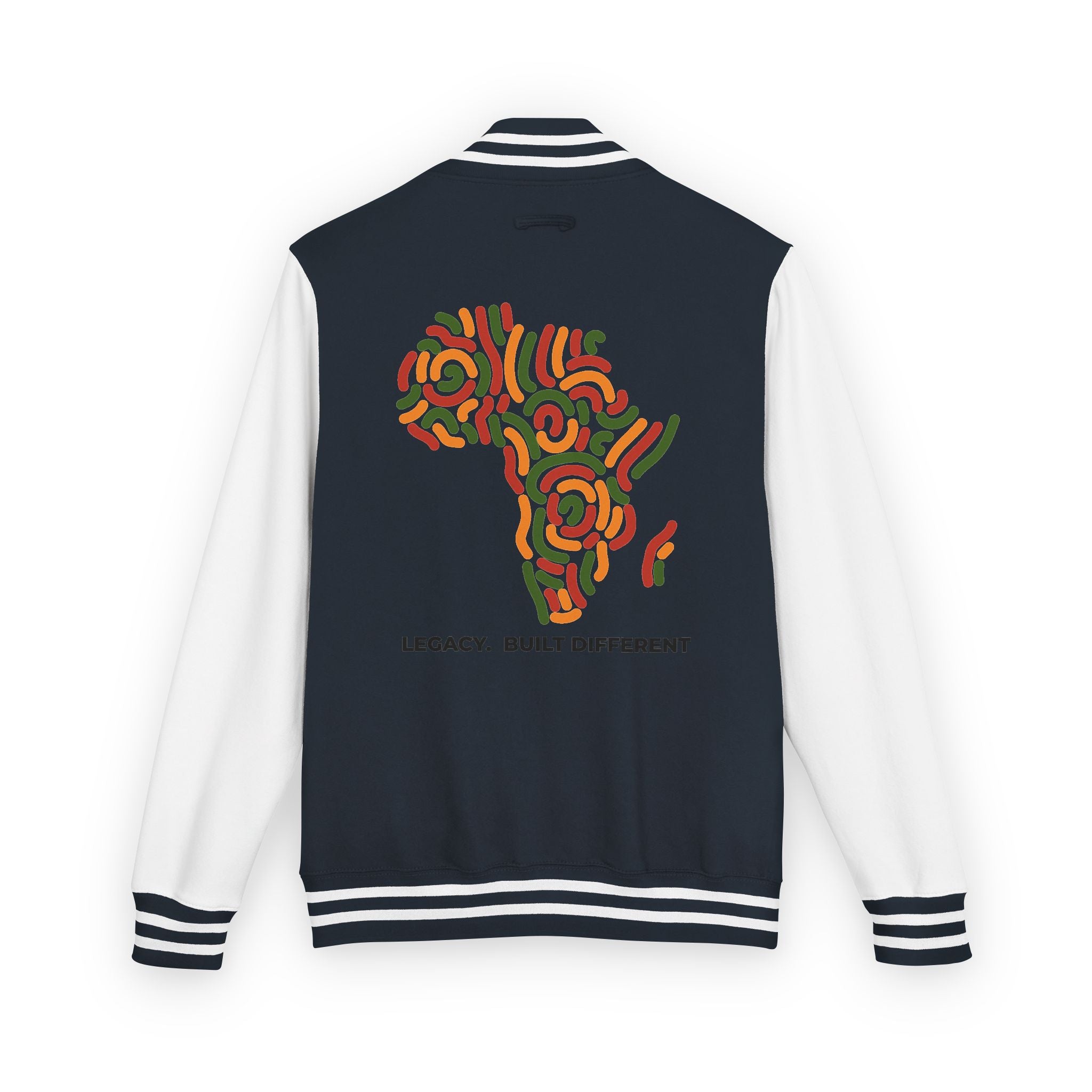 Letterman Jacket — African Heritage Map "Legacy. Built Different"