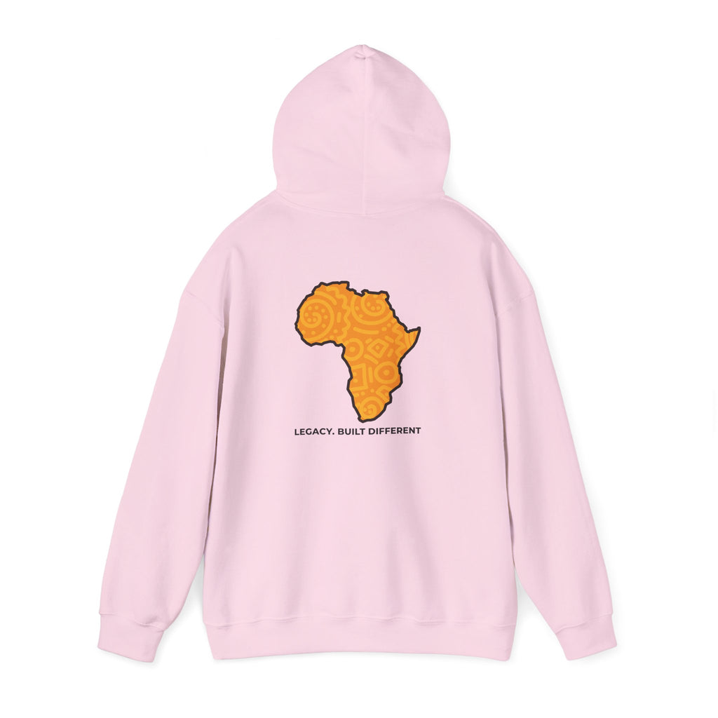 Africa Map Hoodie — "Legacy. Built Different." Printed Pullover