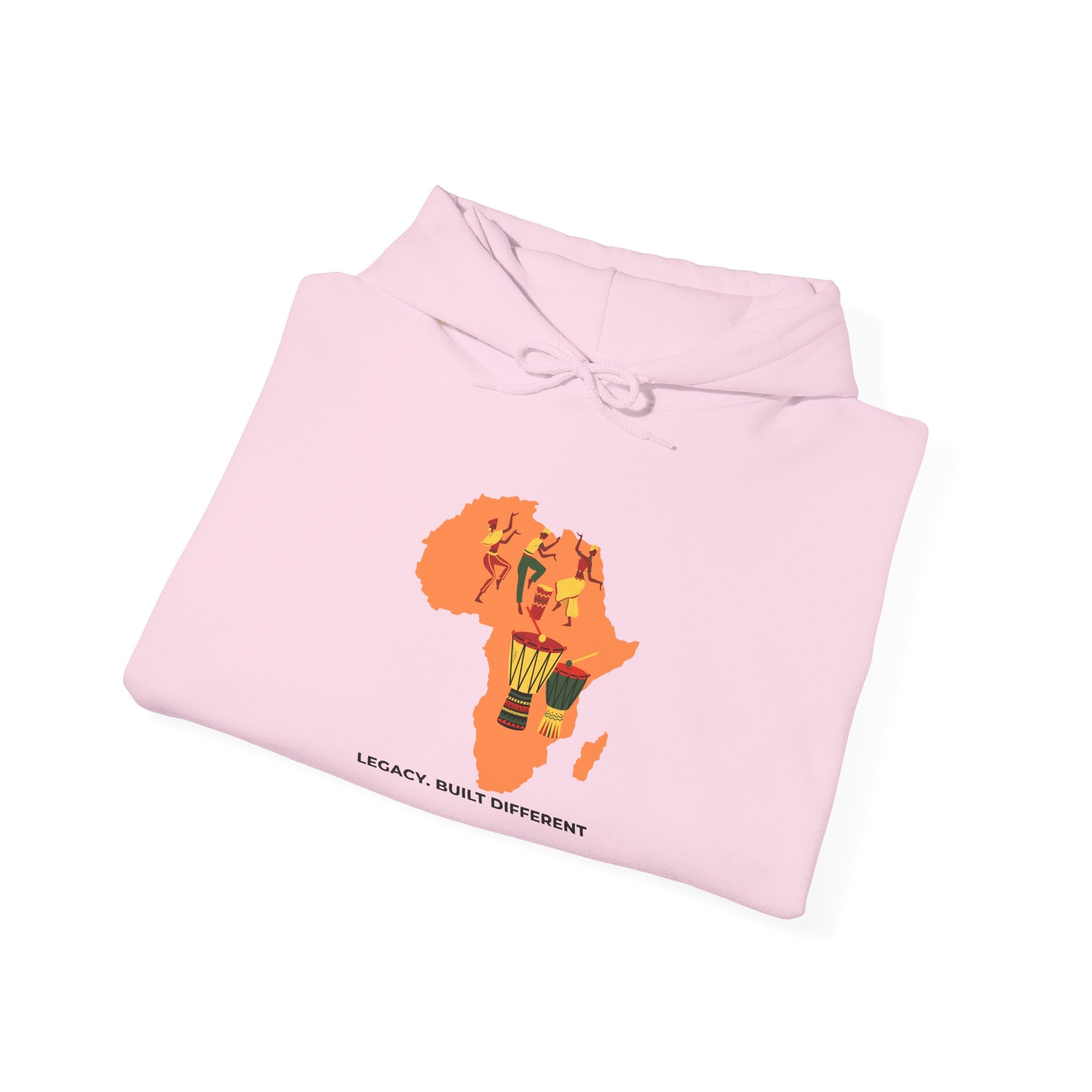 Africa Map Hoodie - 'Legacy. Built Different.' Afrocentric Graphic Pullover