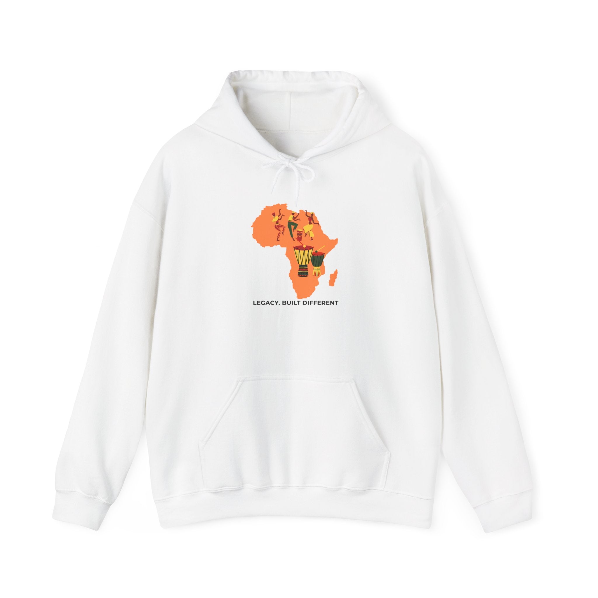 Africa Map Hoodie - 'Legacy. Built Different.' Afrocentric Graphic Pullover