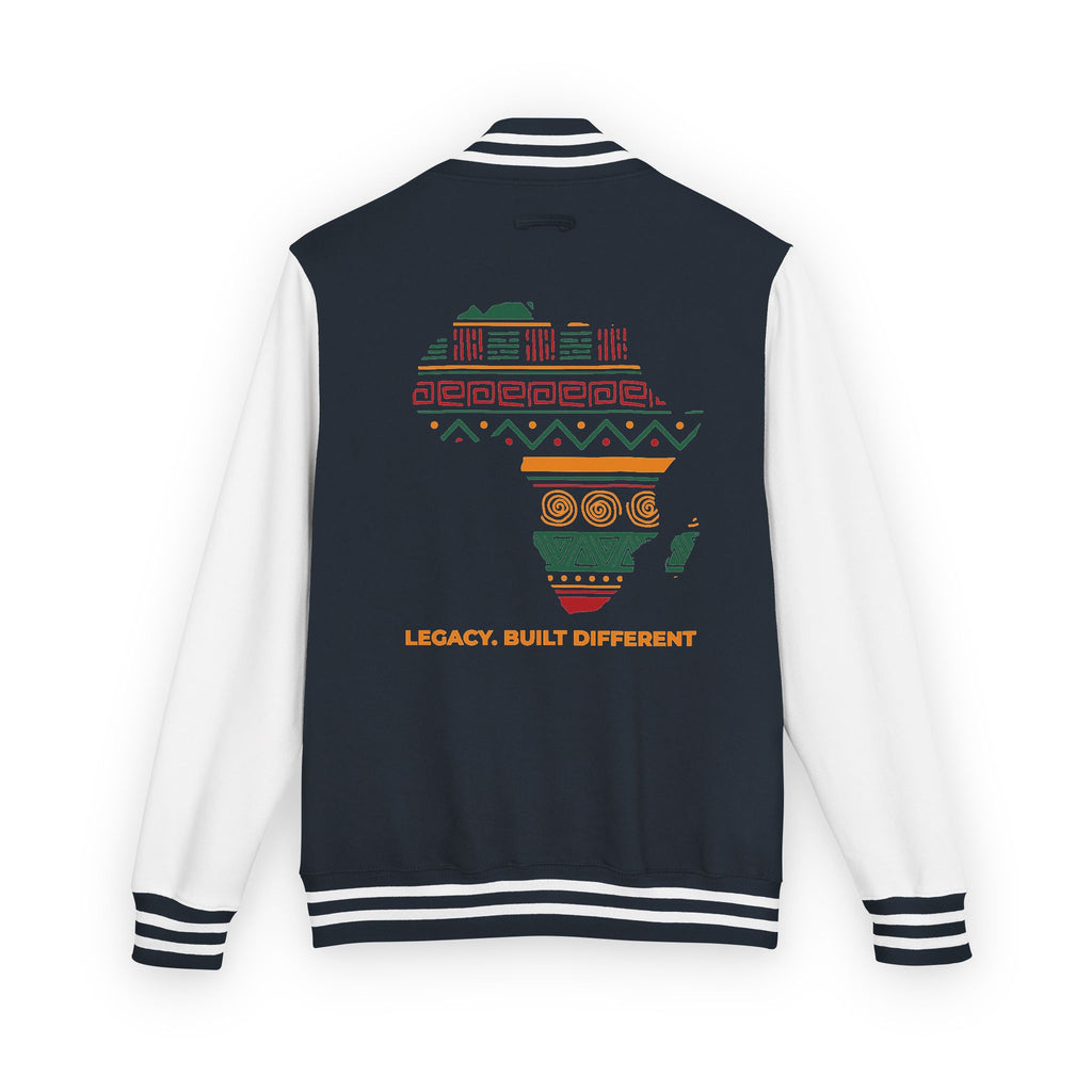 Africa Pattern Letterman Jacket — "Legacy, Unity, Strength"