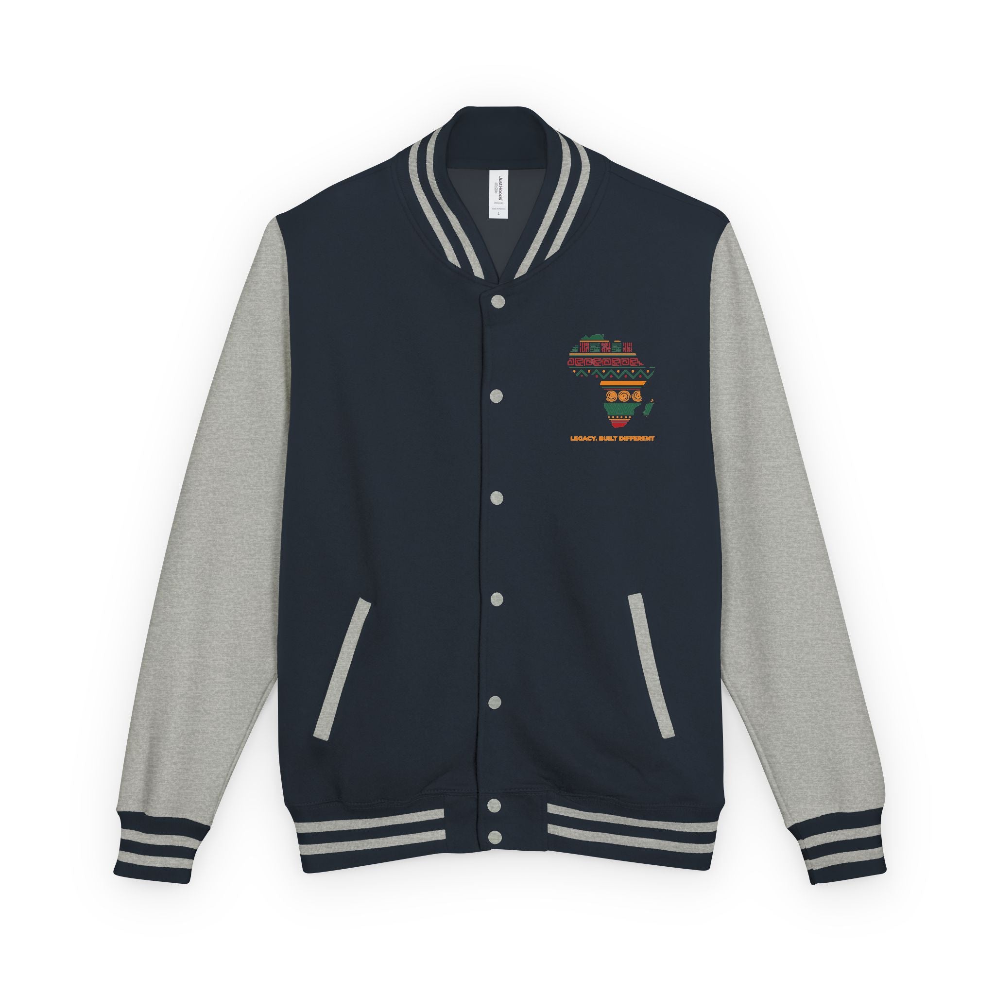 Africa Pattern Letterman Jacket — "Legacy, Unity, Strength"