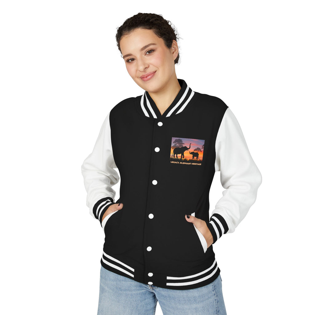 Letterman Jacket — Legacy Elephant Heritage Sunset Design